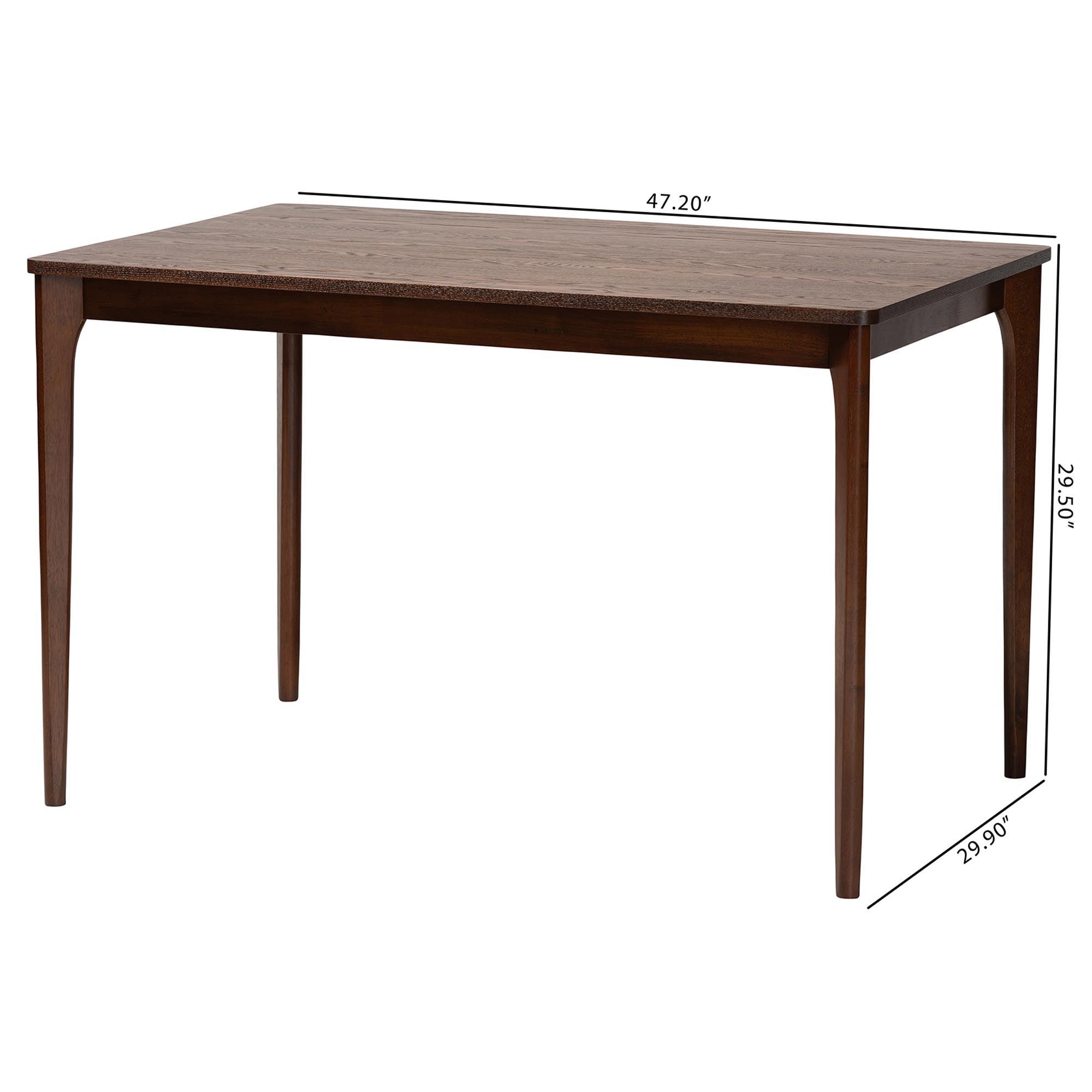 Sherwin Mid-Century Modern Finished Wood Dining Table