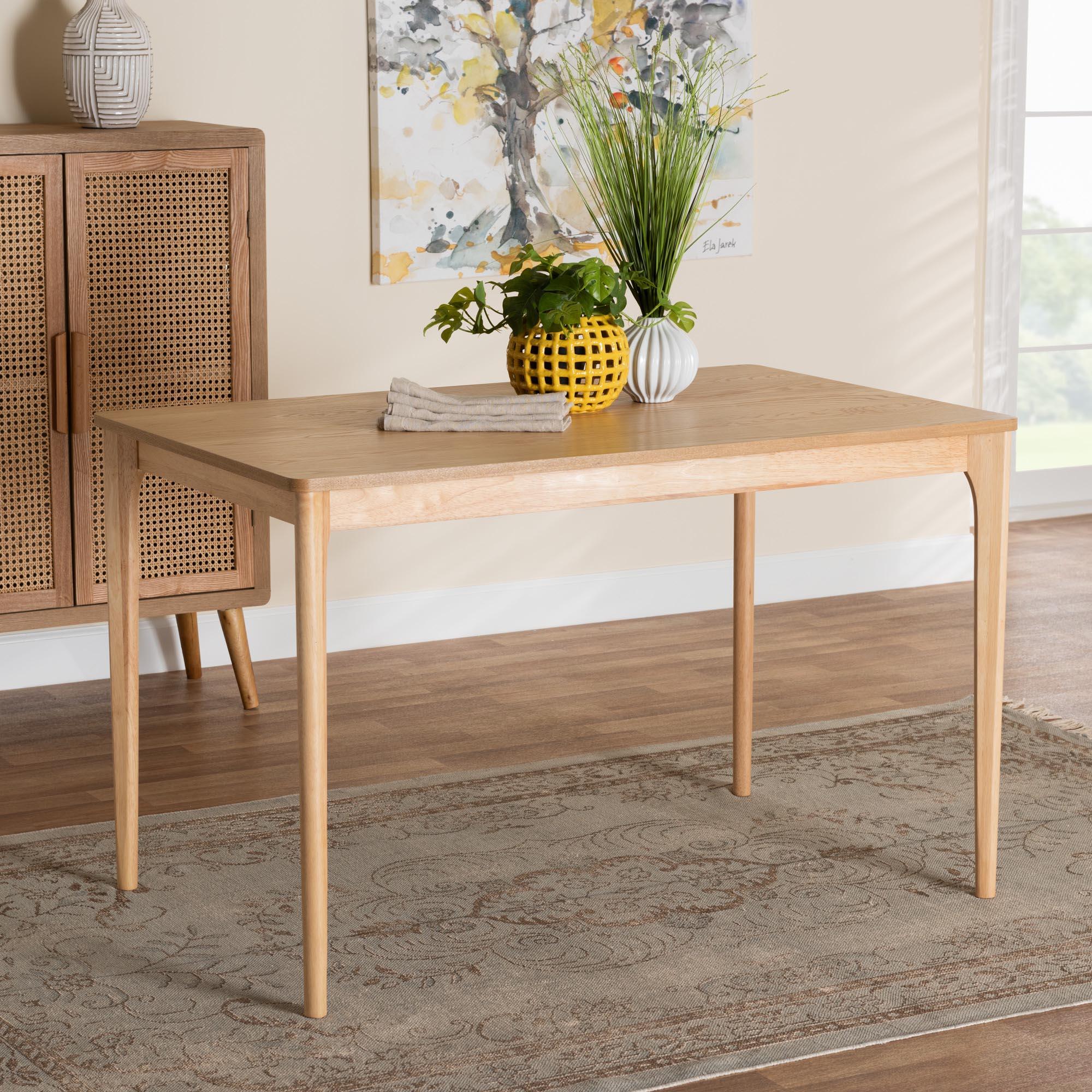 Sherwin Mid-Century Modern Finished Wood Dining Table