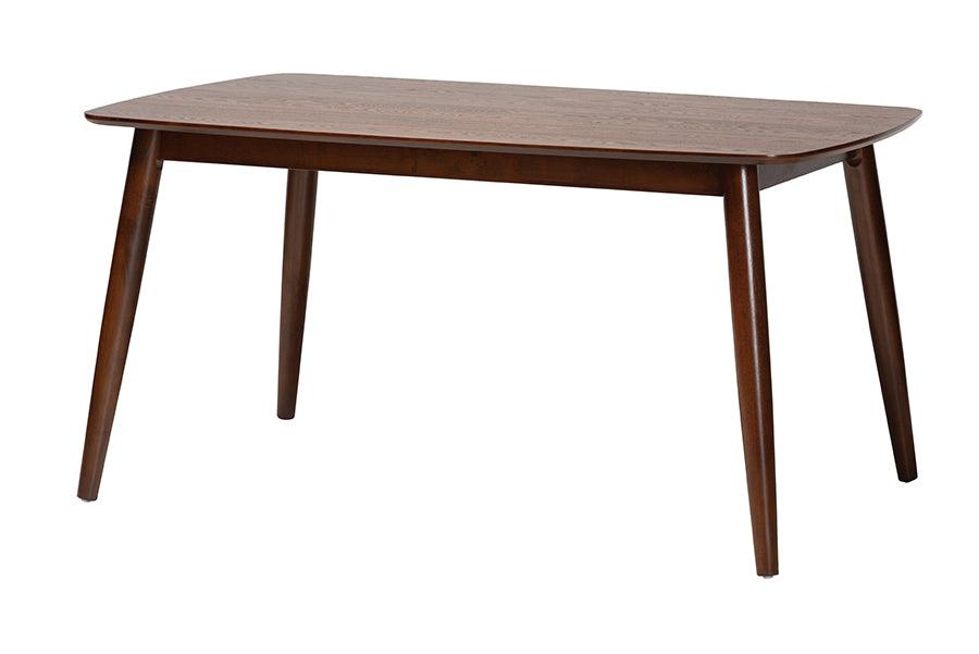 Flora Mid-Century Modern Finished Wood Dining Table