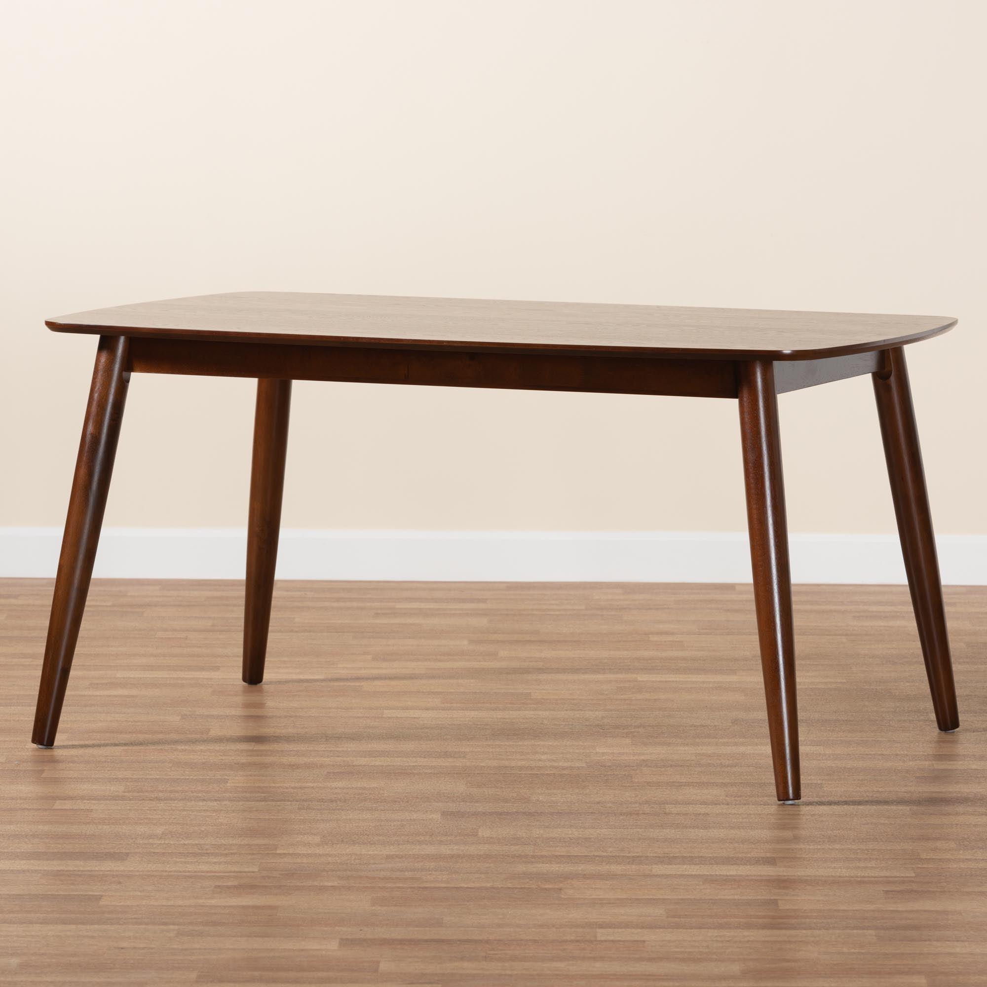 Flora Mid-Century Modern Finished Wood Dining Table