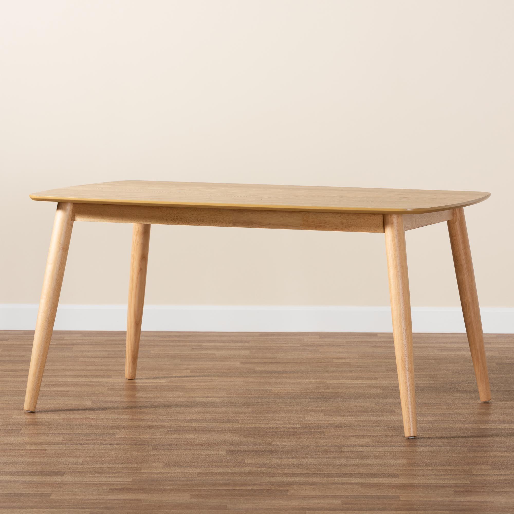 Flora Mid-Century Modern Finished Wood Dining Table