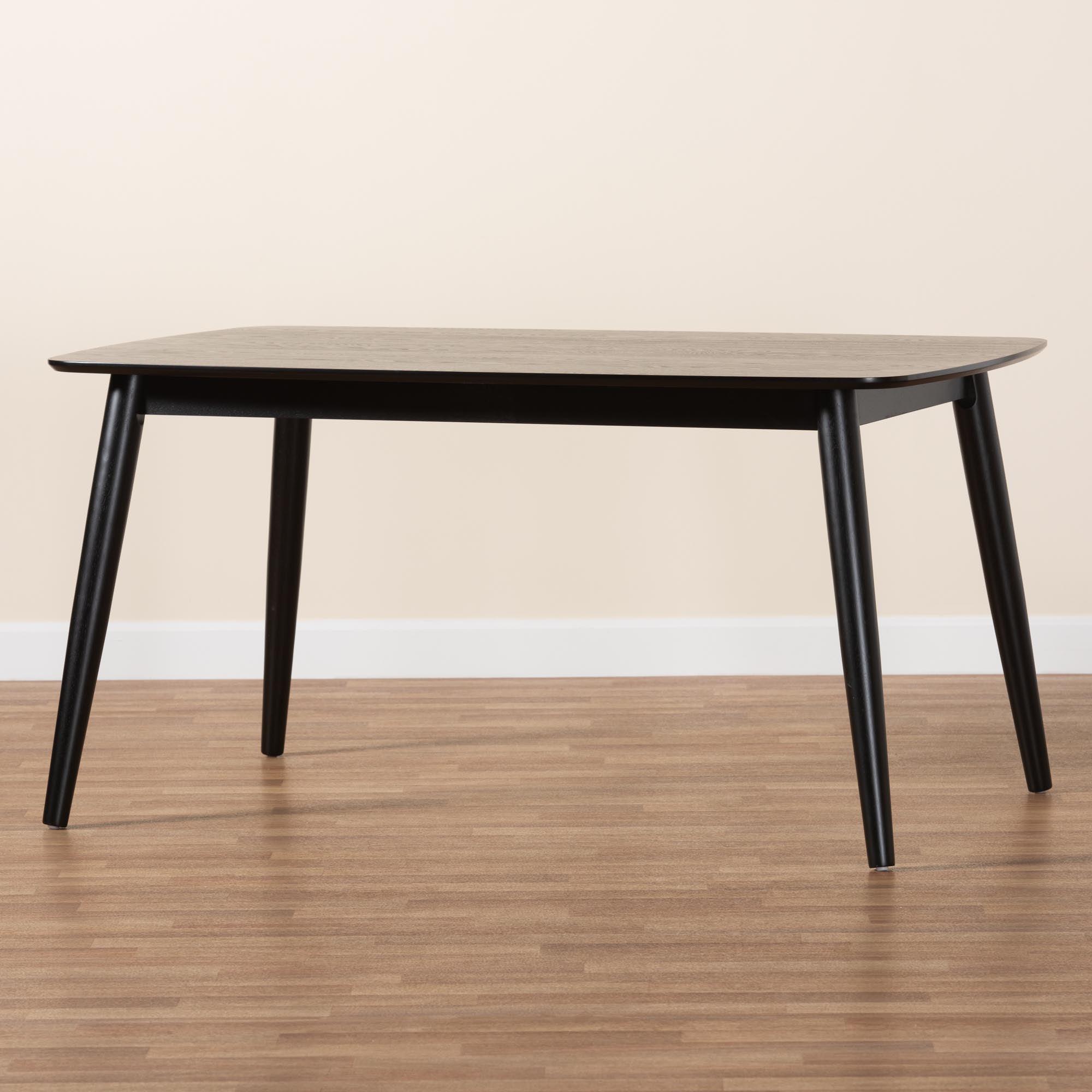 Flora Mid-Century Modern Finished Wood Dining Table