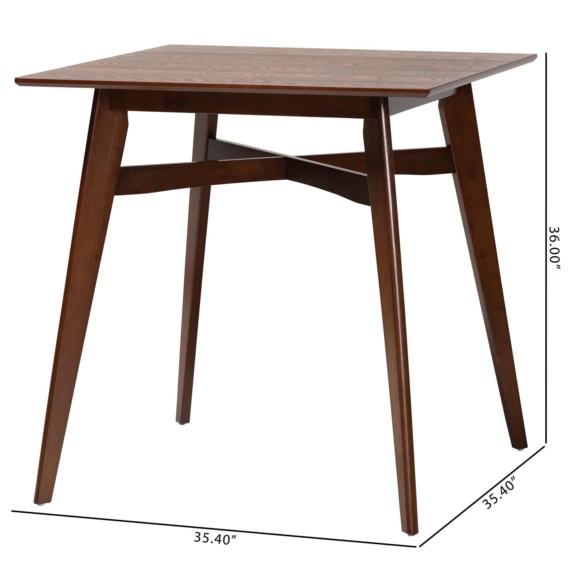 Leena Mid-Century Modern Finished Wood Counter Height Pub Table