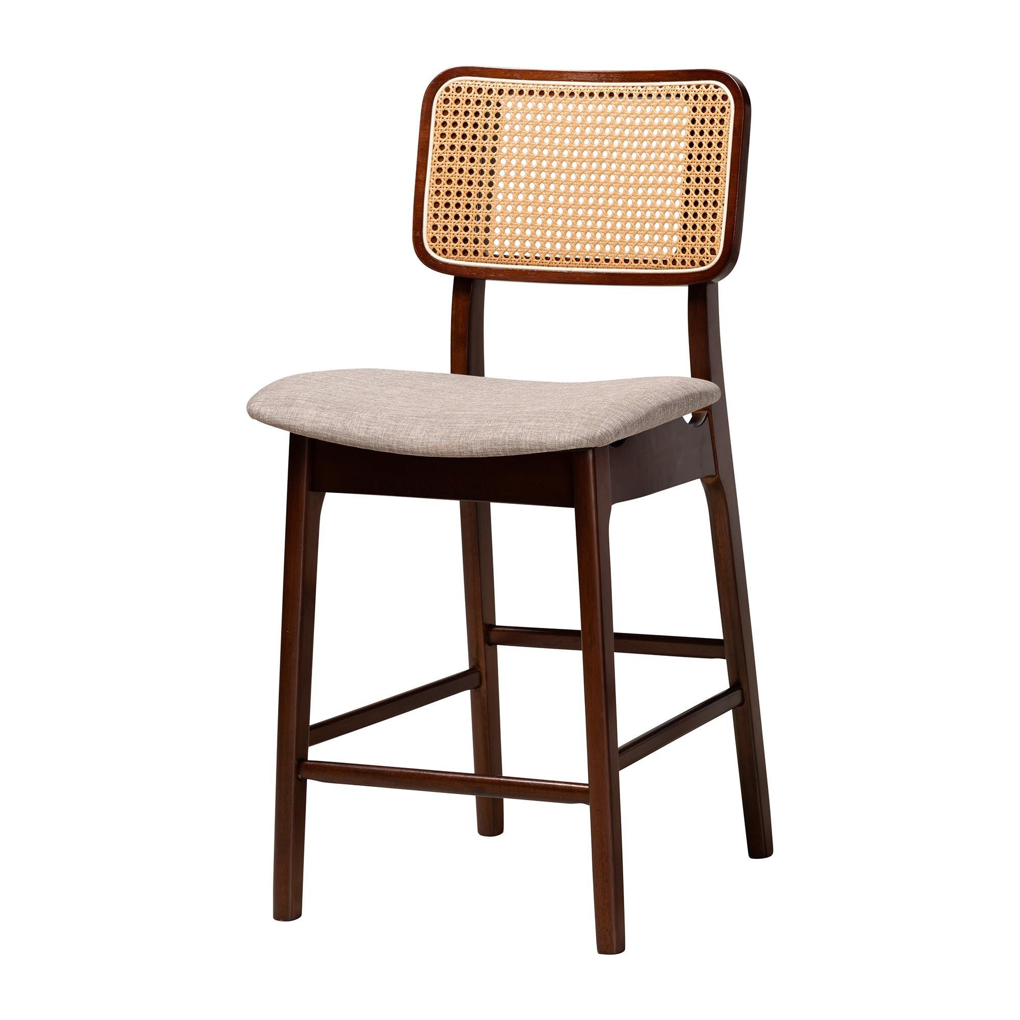 Dannon Mid-Century Modern Fabric and Finished Wood 5-Piece Pub Set