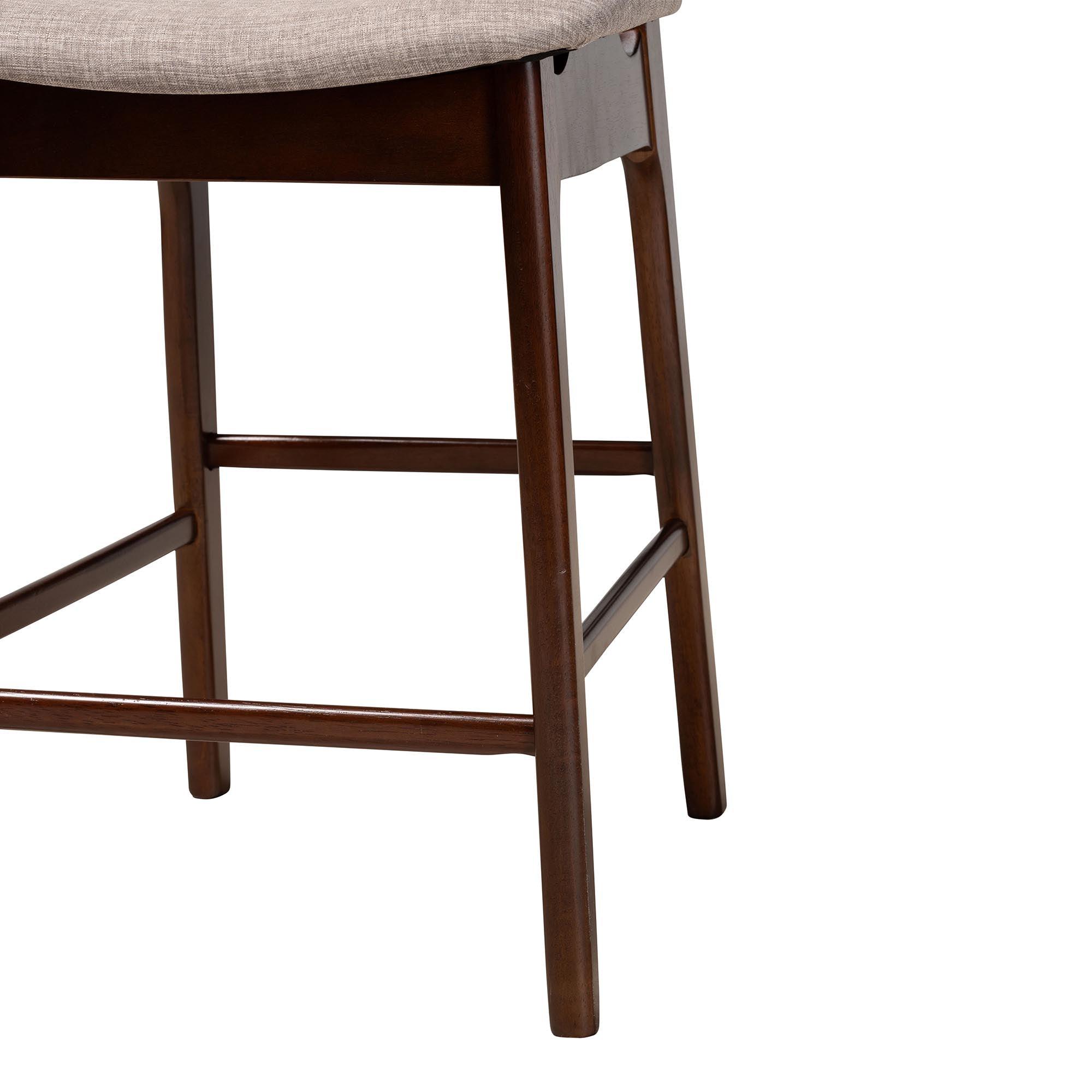 Dannon Mid-Century Modern Fabric and Finished Wood 5-Piece Pub Set