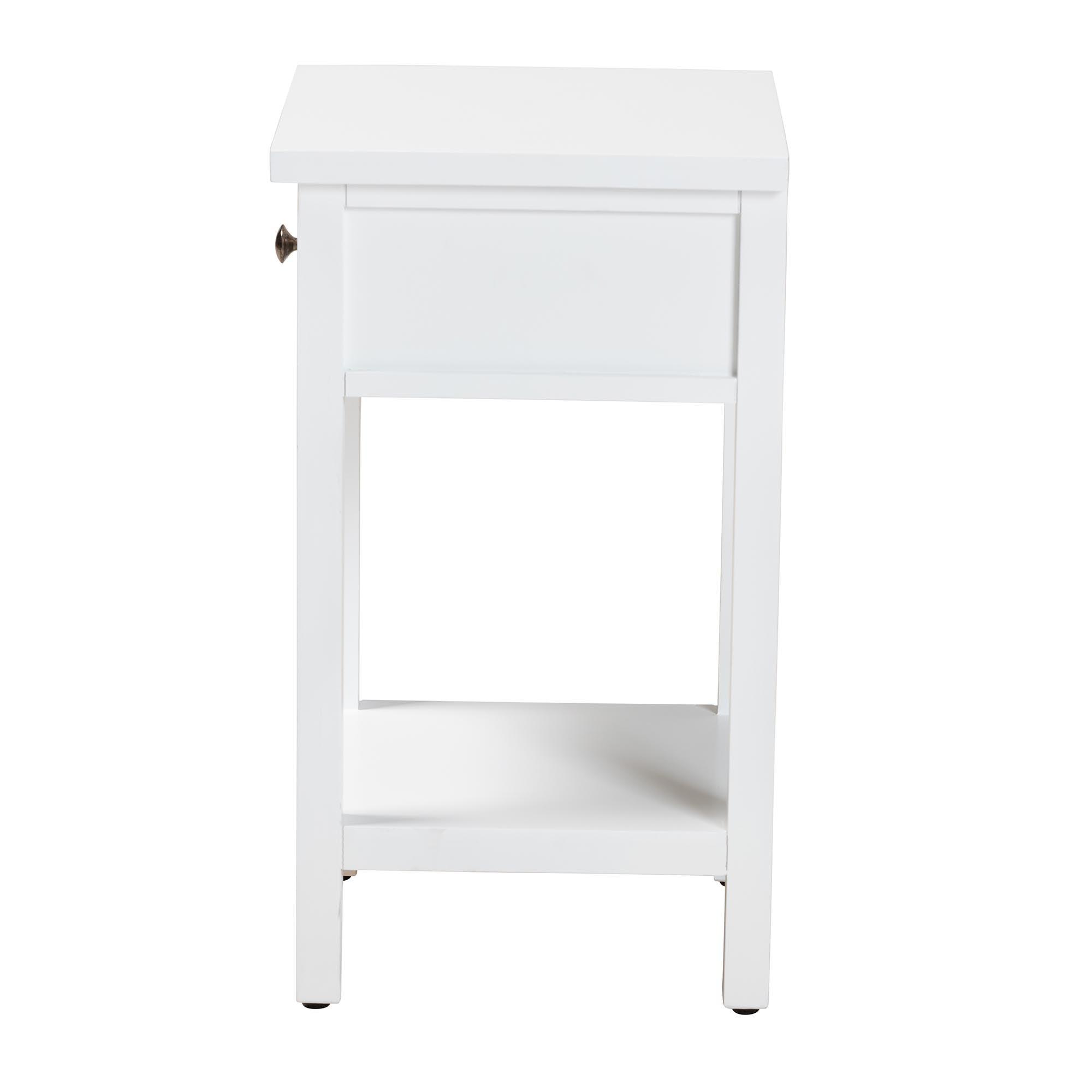 Yelena Classic and Traditional Finished Wood 1-Drawer End Table