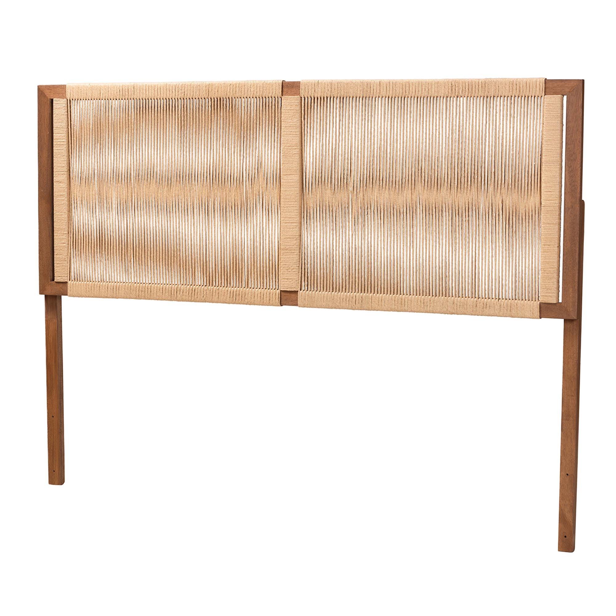 bali & pari Holitz Modern Bohemian Finished Bayur Wood Headboard