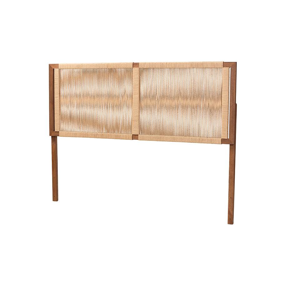 bali & pari Holitz Modern Bohemian Finished Bayur Wood Headboard