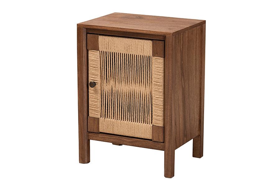 bali & pari Holitz Modern Bohemian Finished Bayur Wood Nightstand