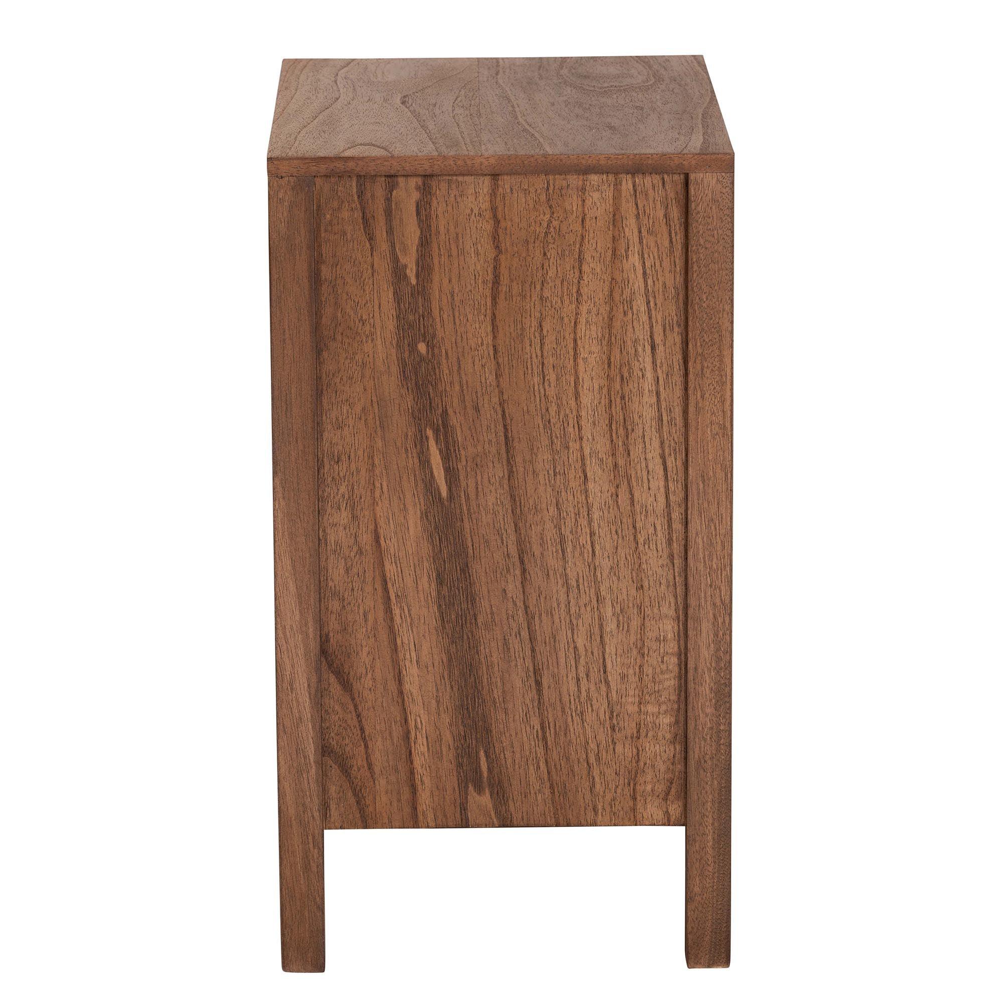 bali & pari Holitz Modern Bohemian Finished Bayur Wood Nightstand