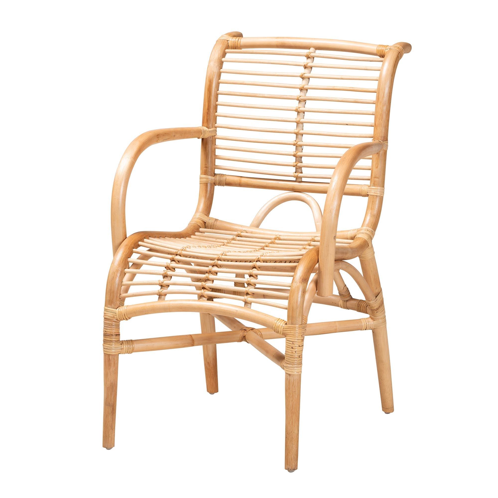 bali & pari Seminyak Modern Bohemian Rattan Lounge Chair