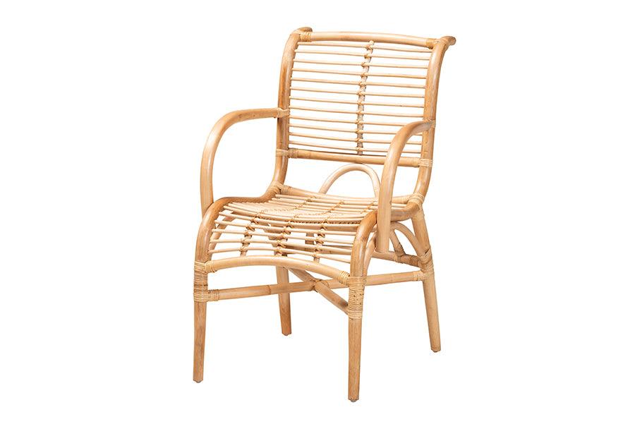 bali & pari Seminyak Modern Bohemian Rattan Lounge Chair