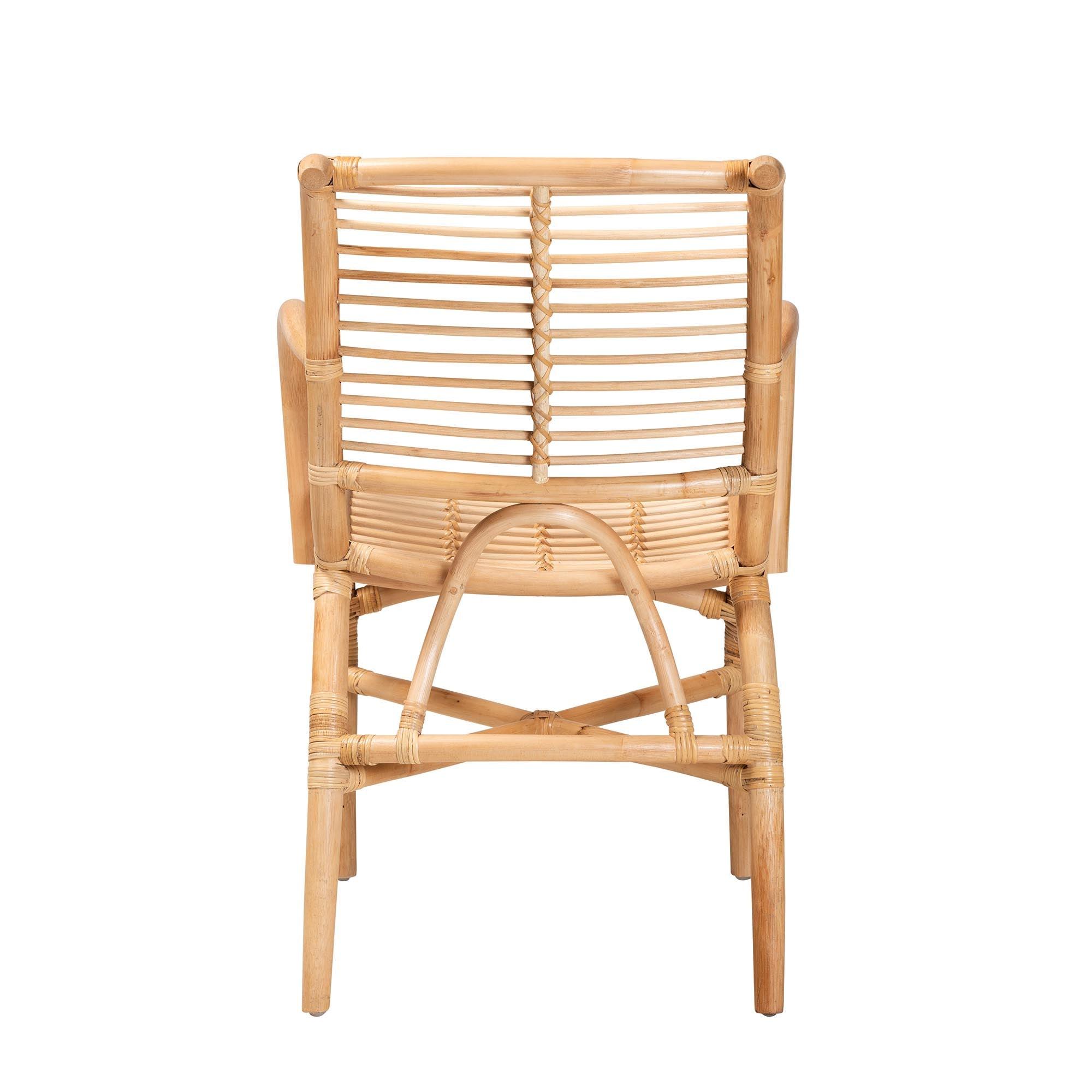 bali & pari Seminyak Modern Bohemian Rattan Lounge Chair