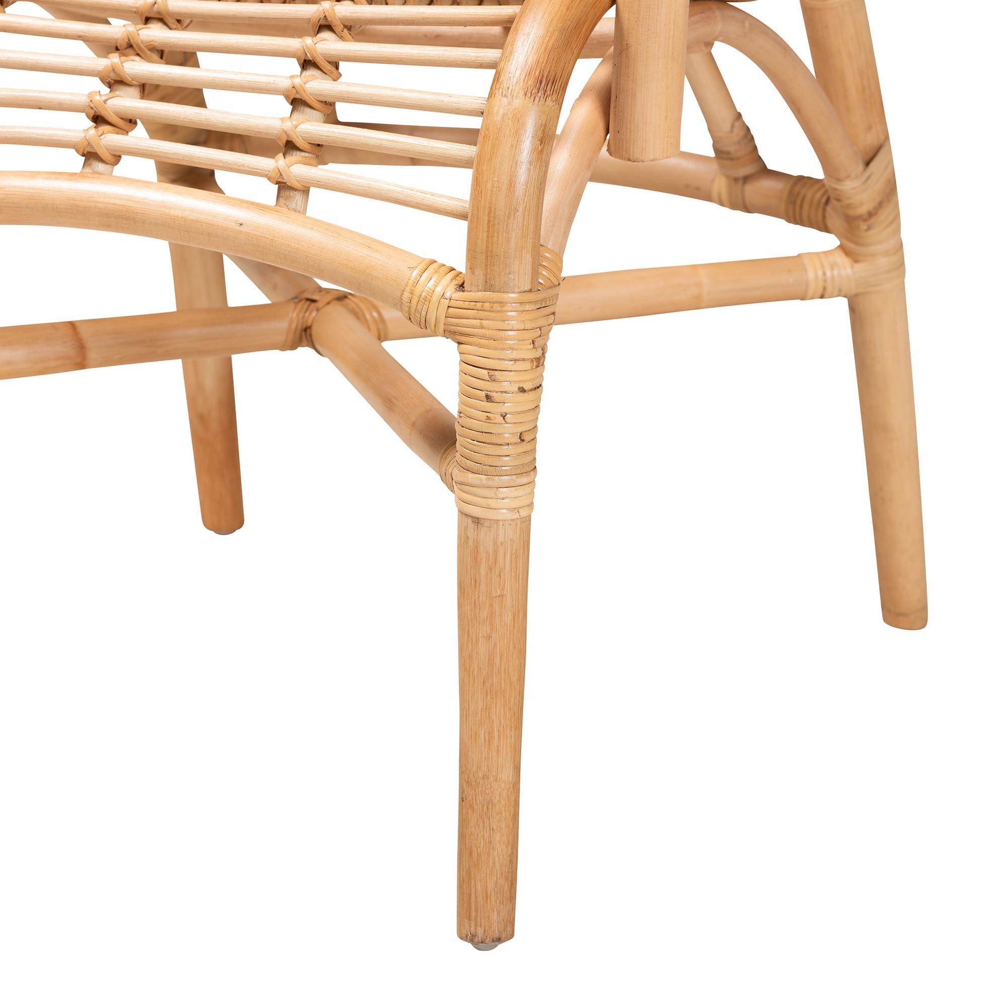 bali & pari Seminyak Modern Bohemian Rattan Lounge Chair