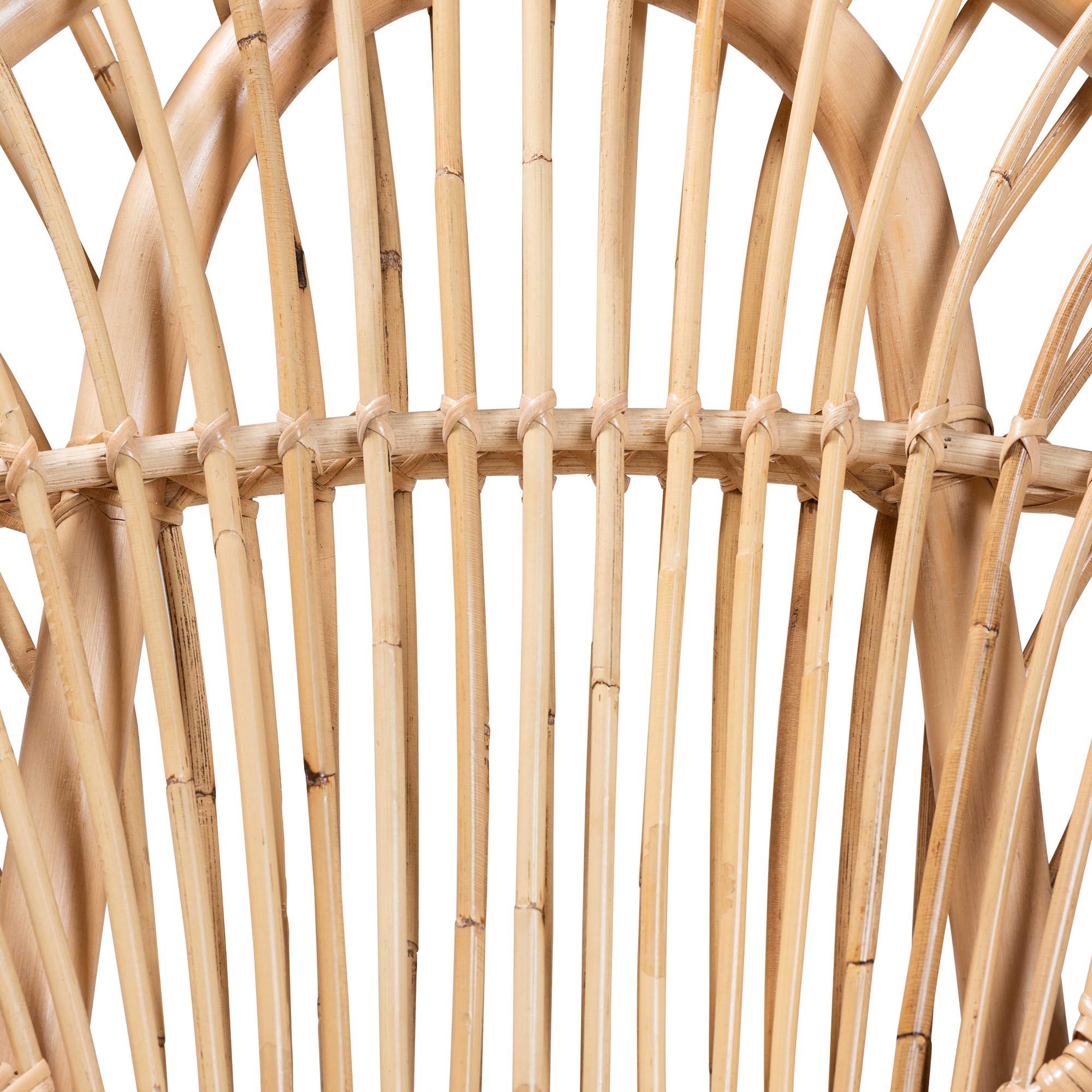 bali & pari Iris Modern Bohemian Rattan Dining Chair