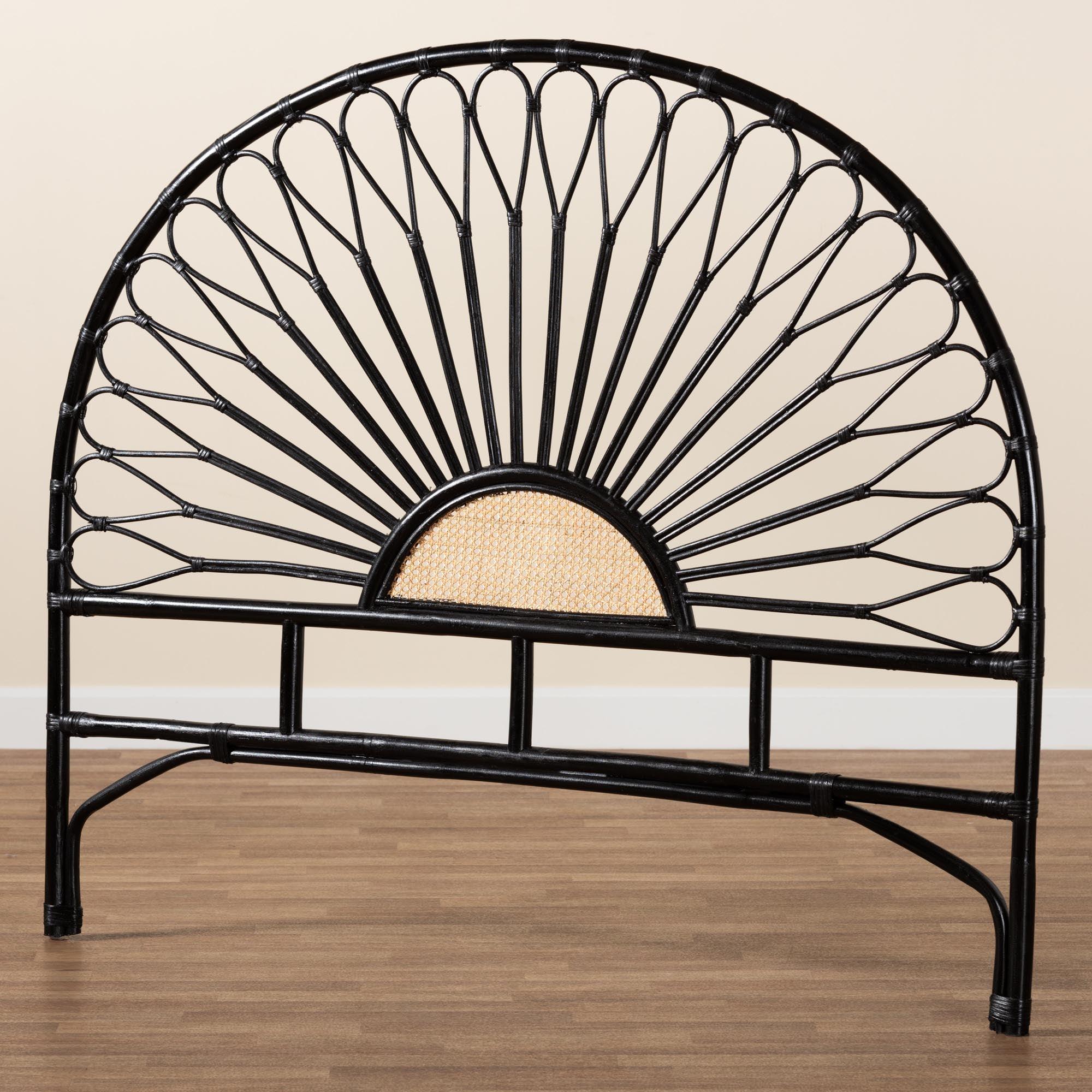 bali & pari Perenna Modern Bohemian Two-Tone and Rattan Standalone Headboard