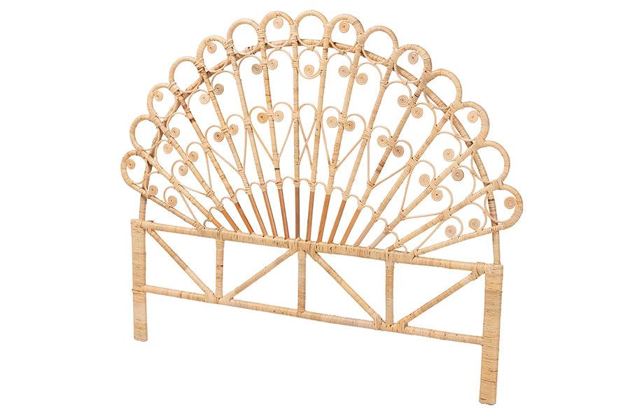 bali & pari Rasima Modern Bohemian Rattan Standalone Headboard