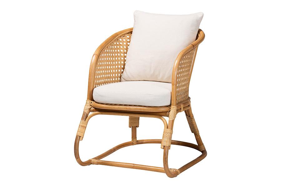 bali & pari Niko Bohemian Light Honey Rattan Arm Chair