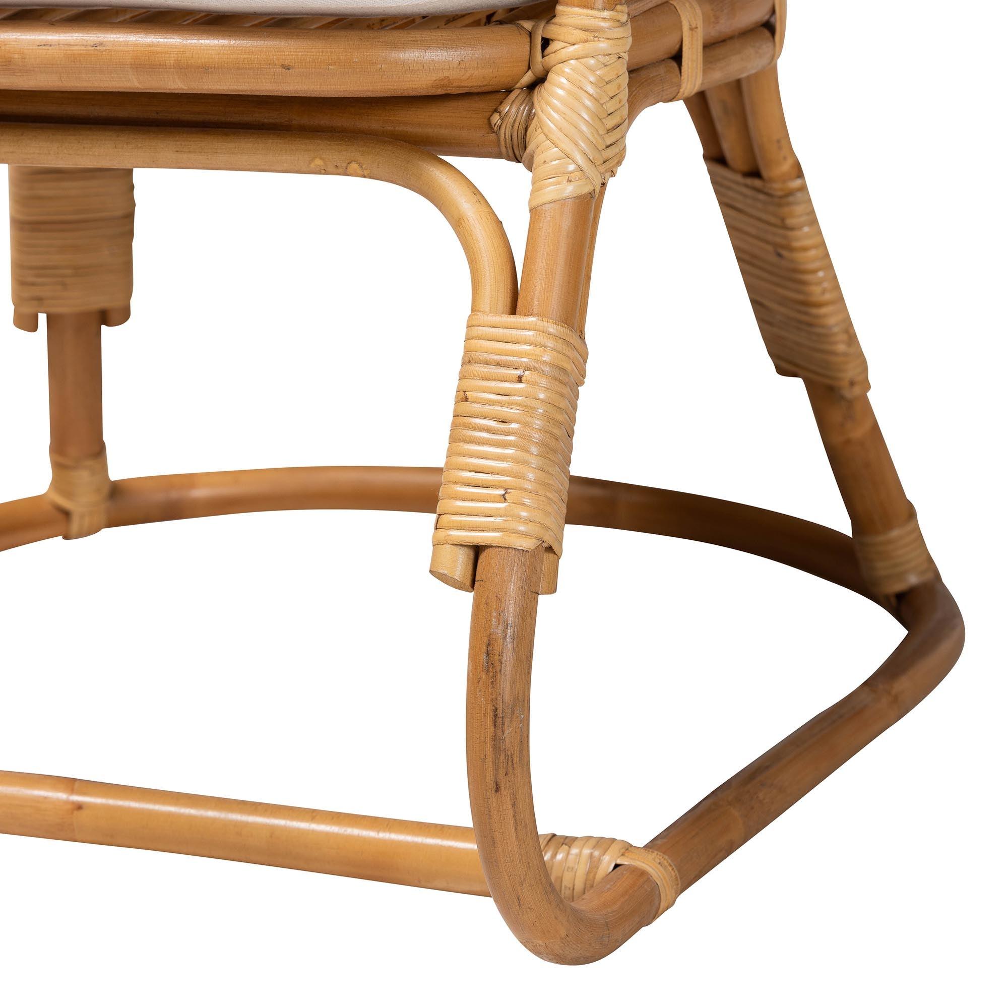 bali & pari Niko Bohemian Light Honey Rattan Arm Chair