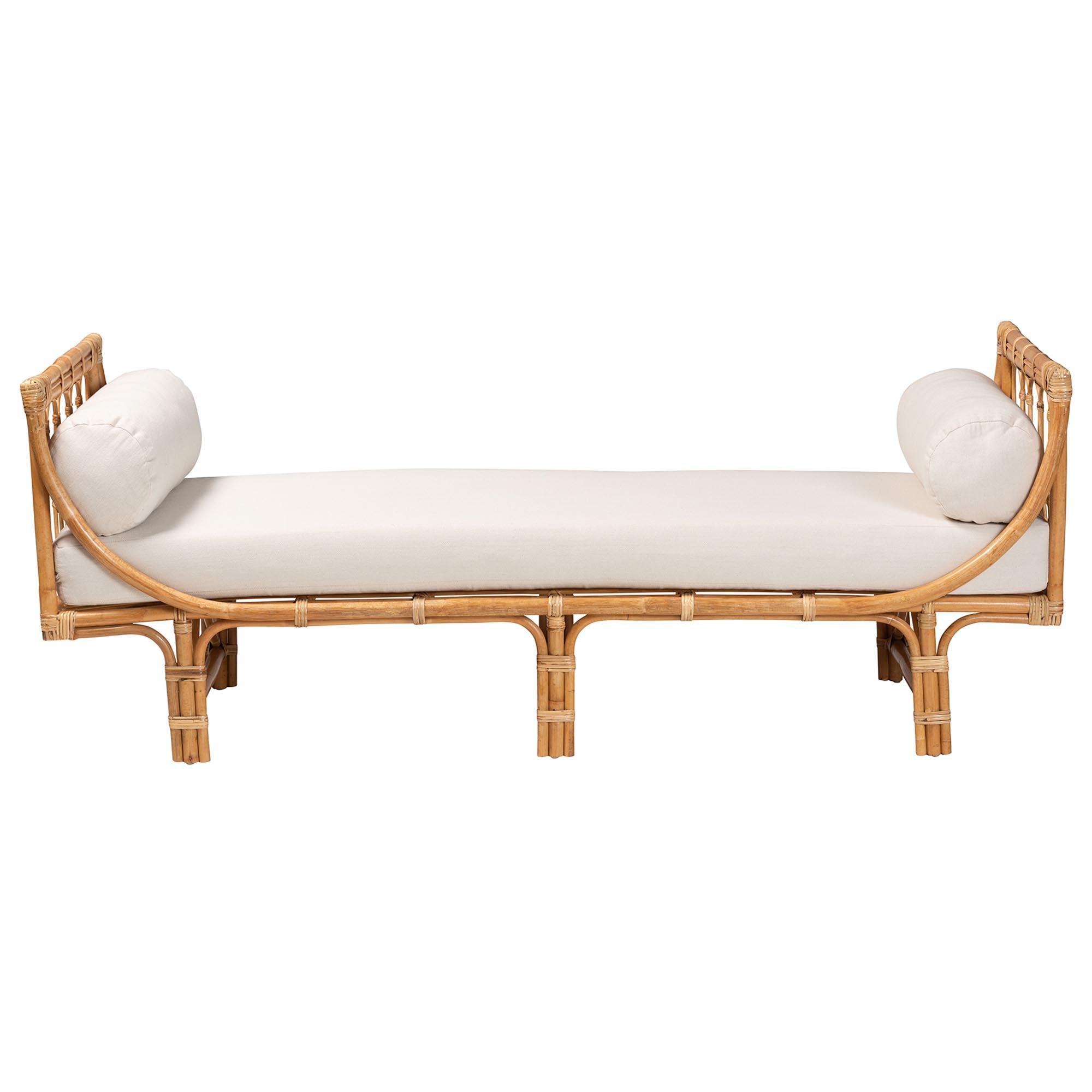 bali & pari Macias Modern Bohemian Rattan Daybed