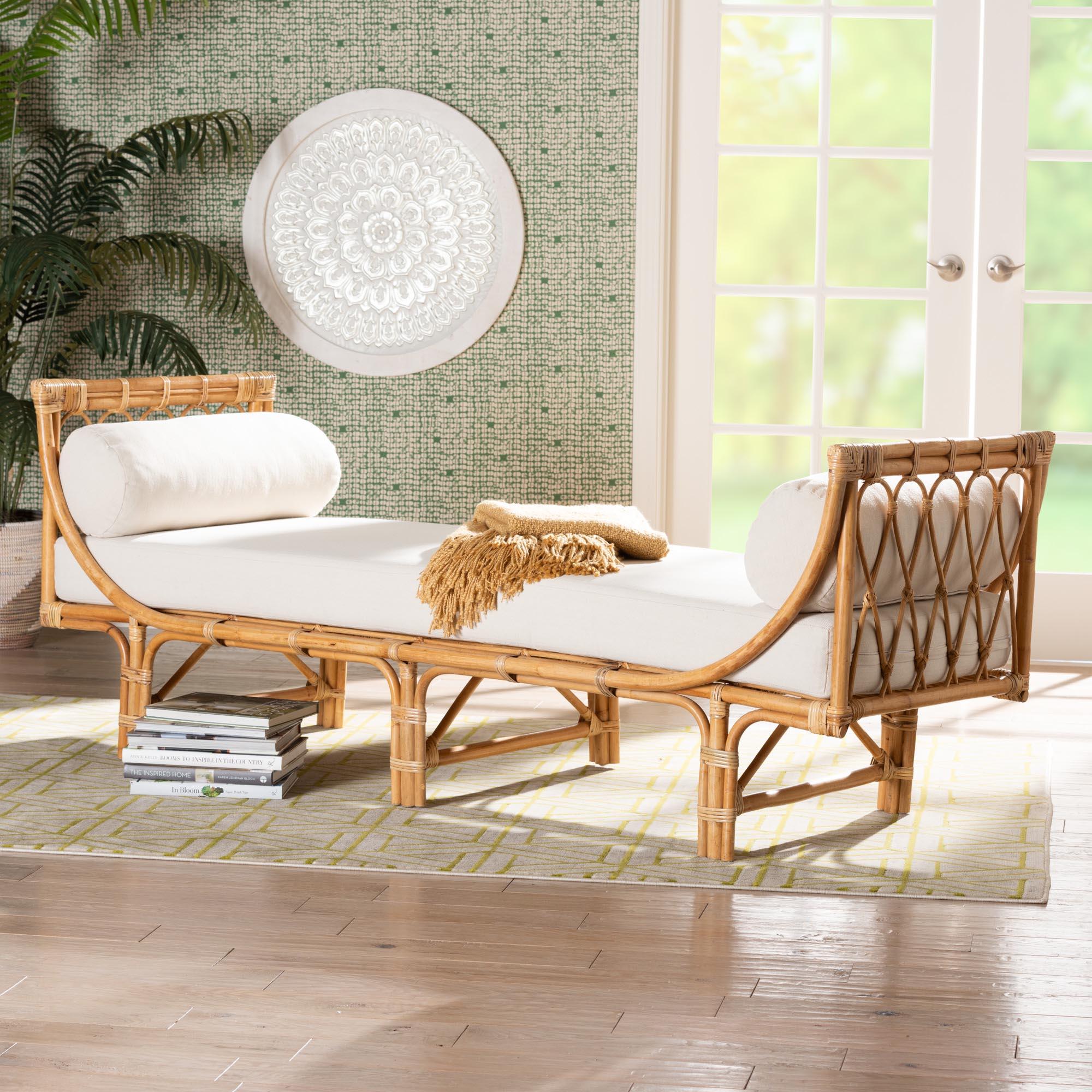 bali & pari Macias Modern Bohemian Rattan Daybed