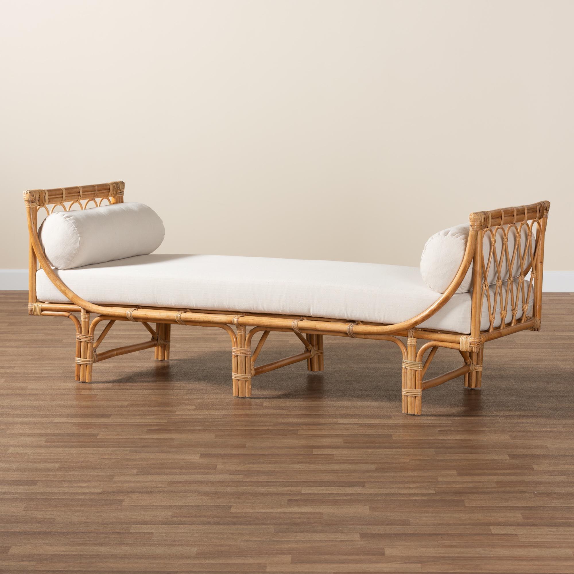 bali & pari Macias Modern Bohemian Rattan Daybed