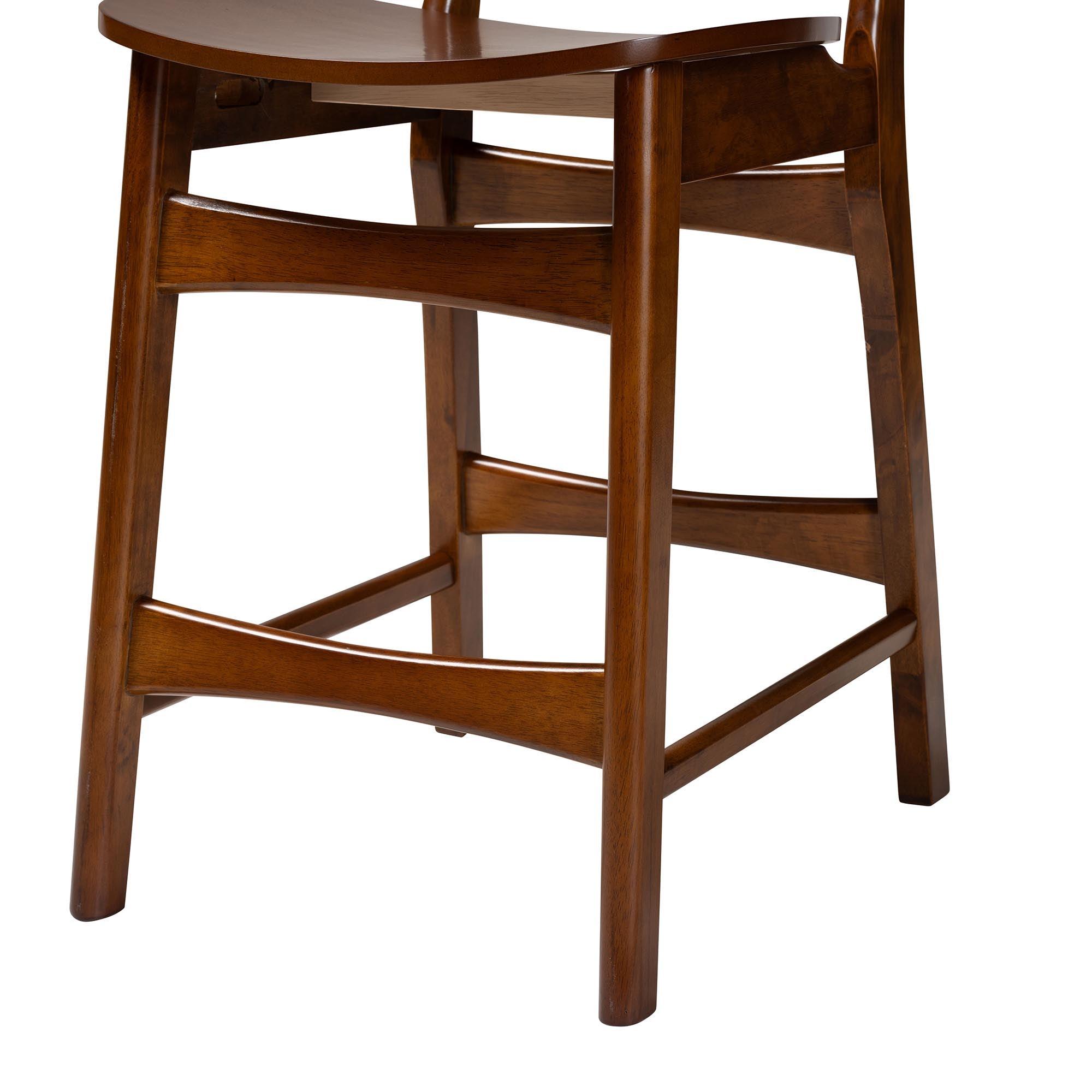 Hesper Mid-Century Modern Finished Wood and Rattan 5-Piece Pub Set