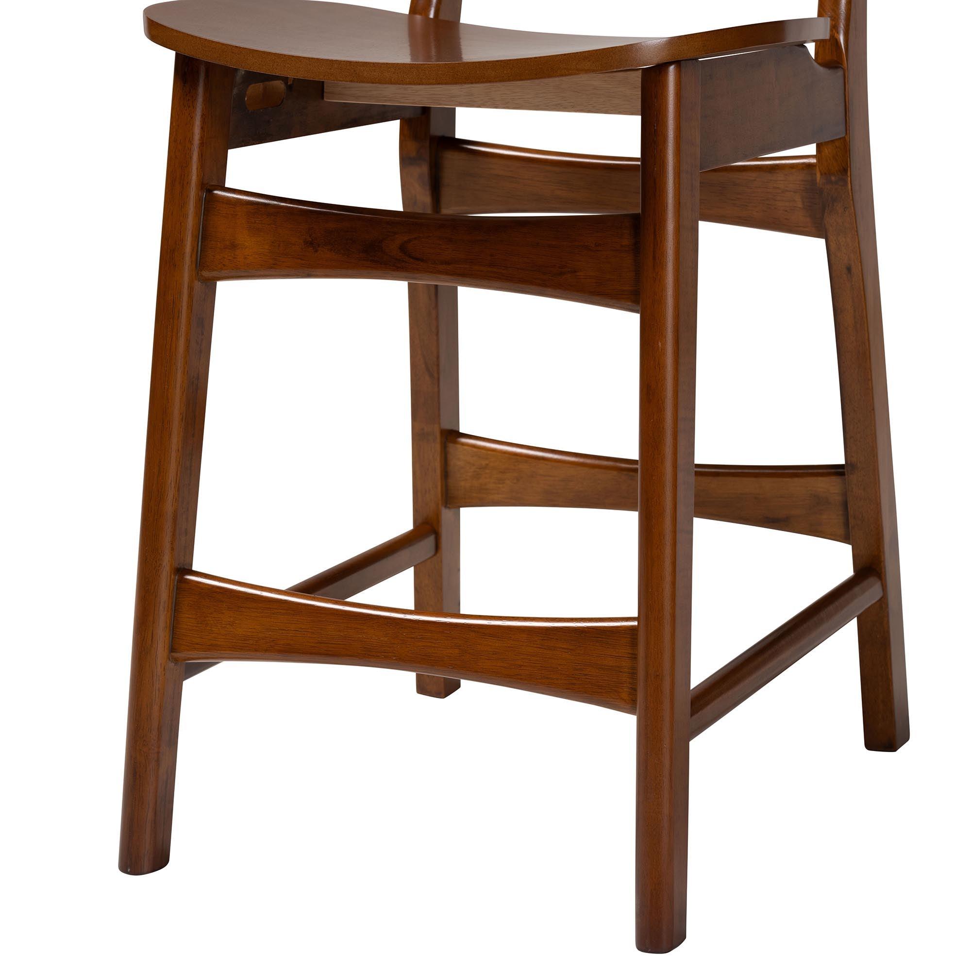 Tafari Mid-Century Modern Finished Wood and Rattan Pub Set