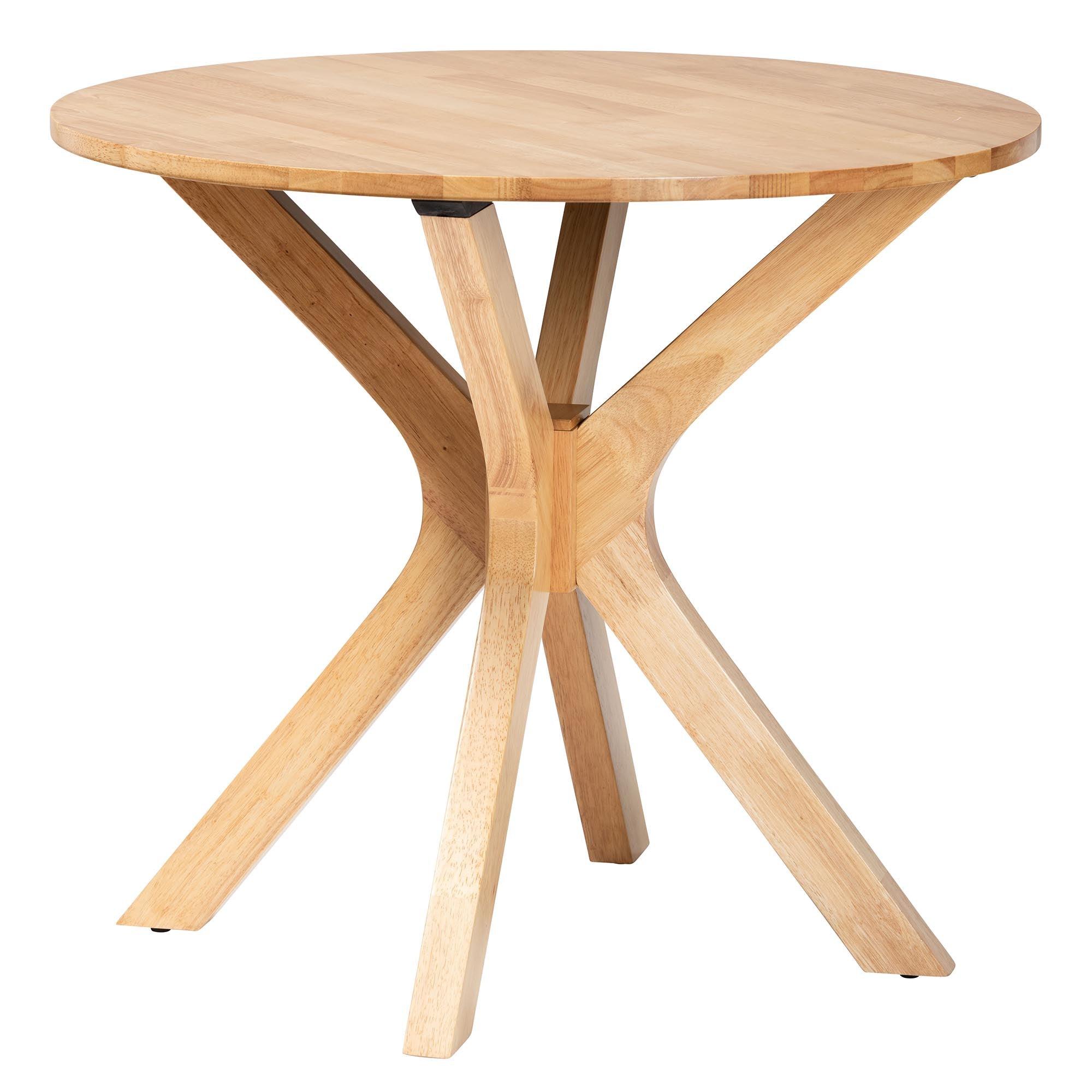 Kenji Modern Finished Wood 34-Inch-Wide Round Wood Dining Table