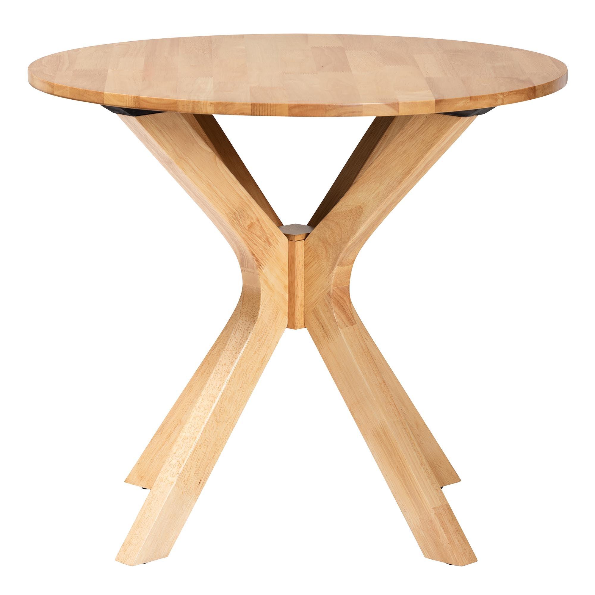 Kenji Modern Finished Wood 34-Inch-Wide Round Wood Dining Table