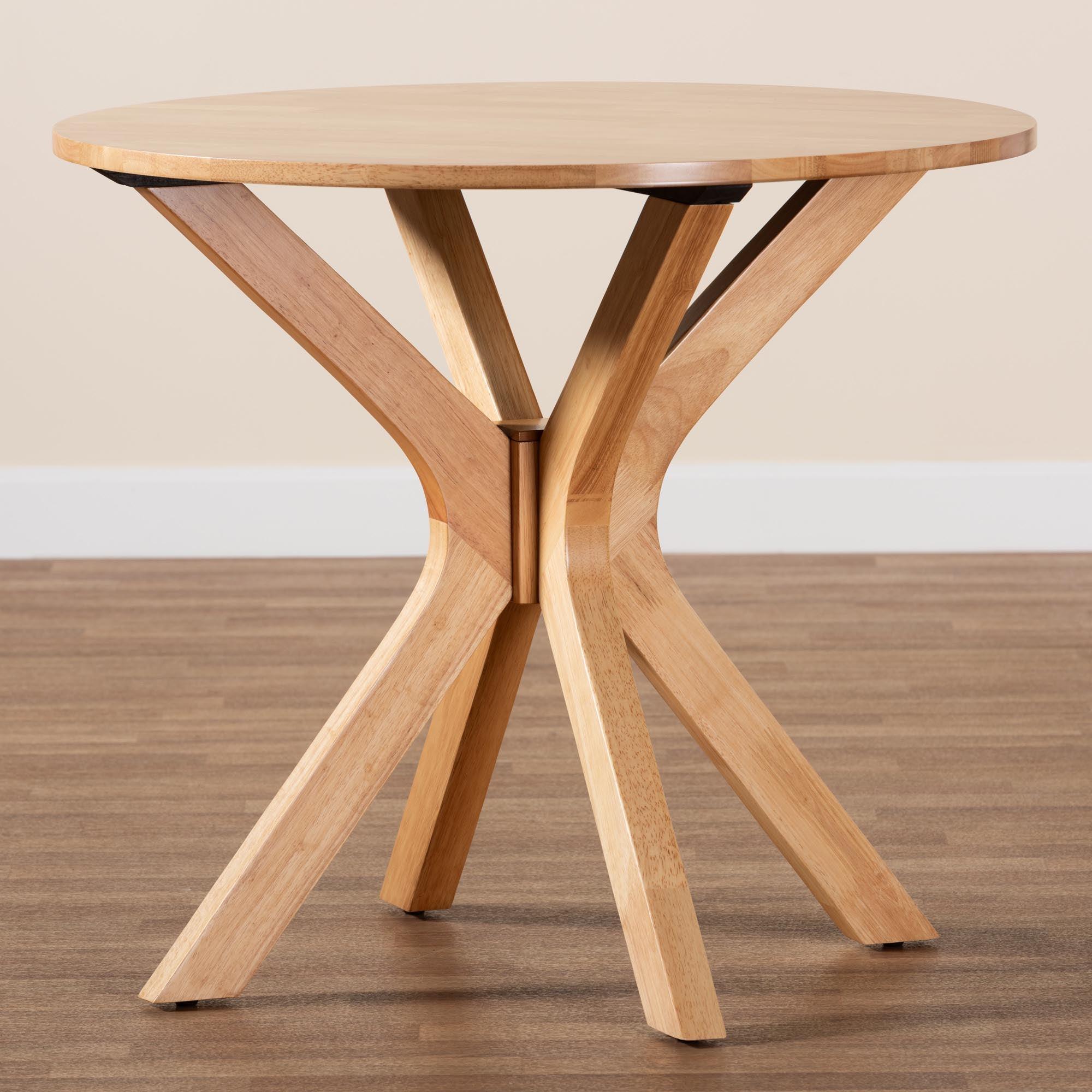 Kenji Modern Finished Wood 34-Inch-Wide Round Wood Dining Table