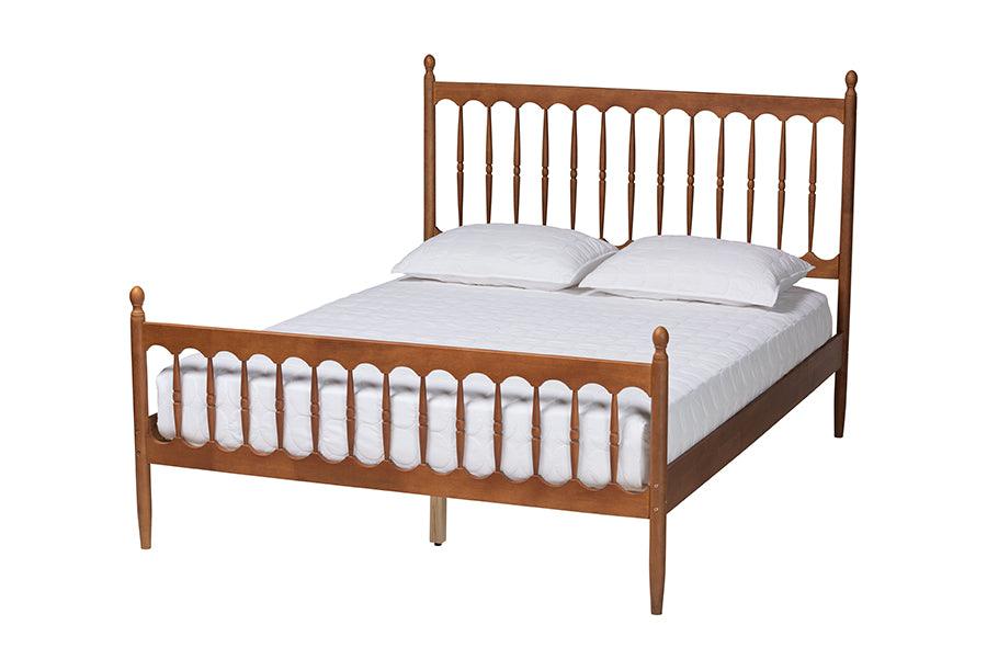 Deance Retro-Modern Finished Wood Platform Bed