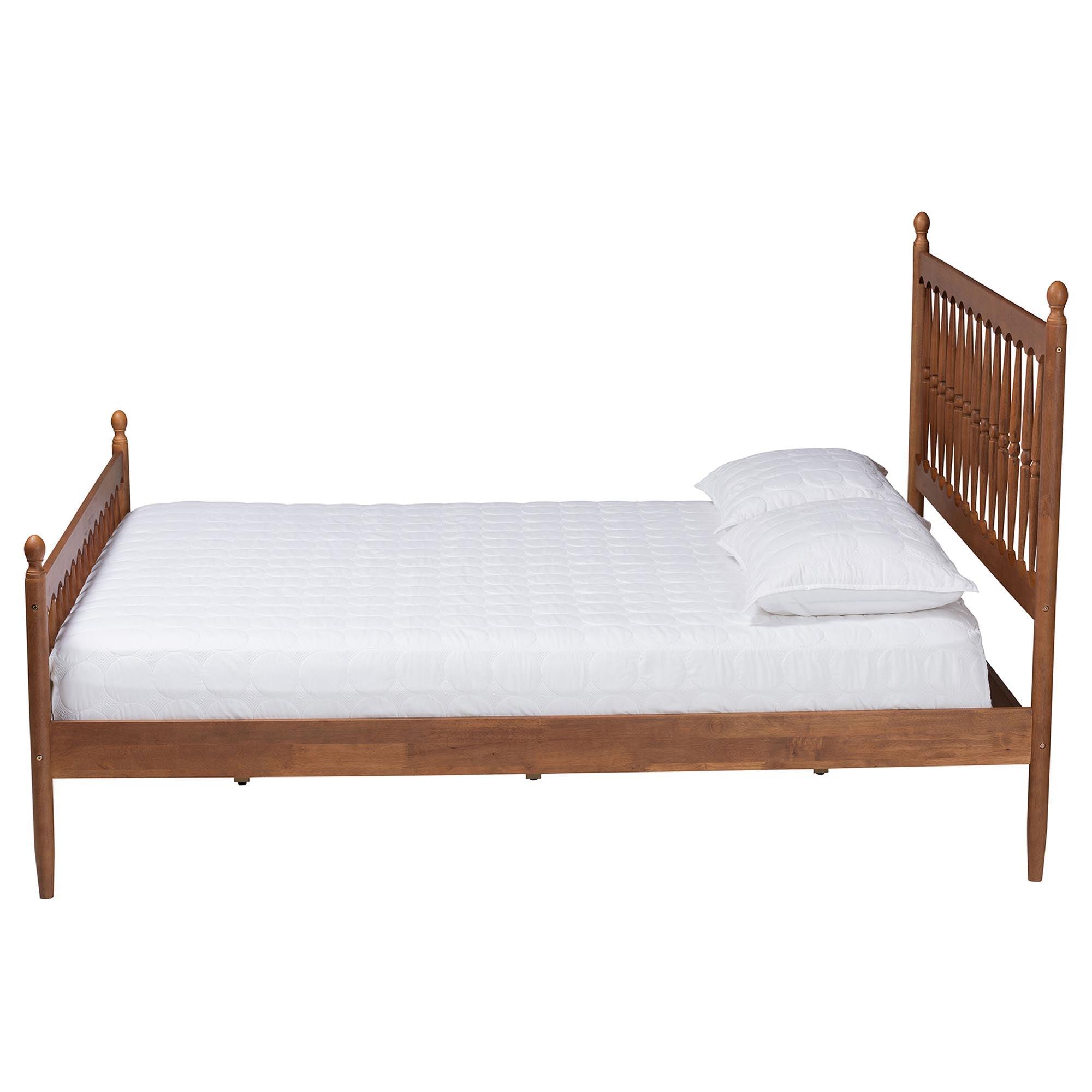 Deance Retro-Modern Finished Wood Platform Bed