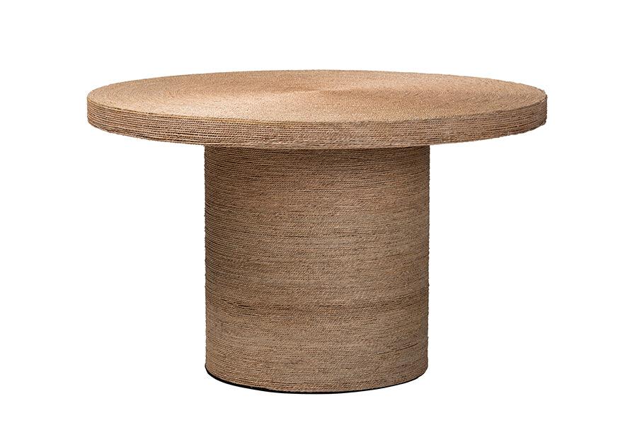 bali & pari Bistra Modern Bohemian Seagrass and Wood Dining Table