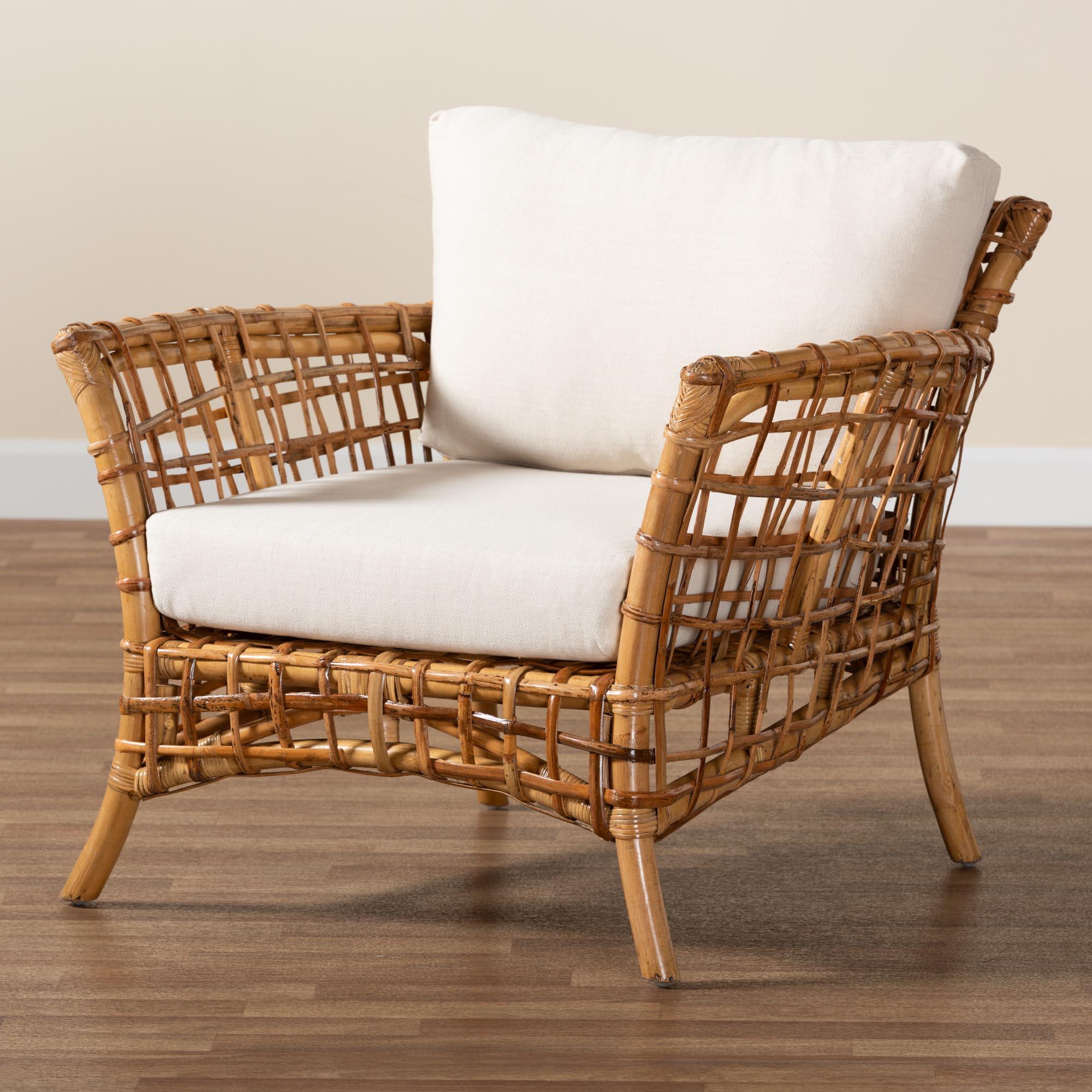 bali & pari Babette Modern Bohemian Rattan Arm Chair