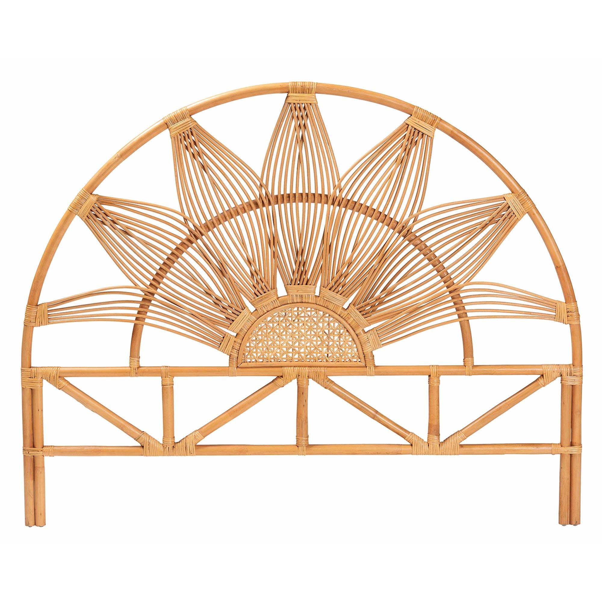 bali & pari Jasmine Modern Bohemian Rattan Standalone Headboard