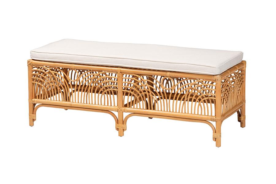 bali & pari Materra Modern bohemian Rattan Bench