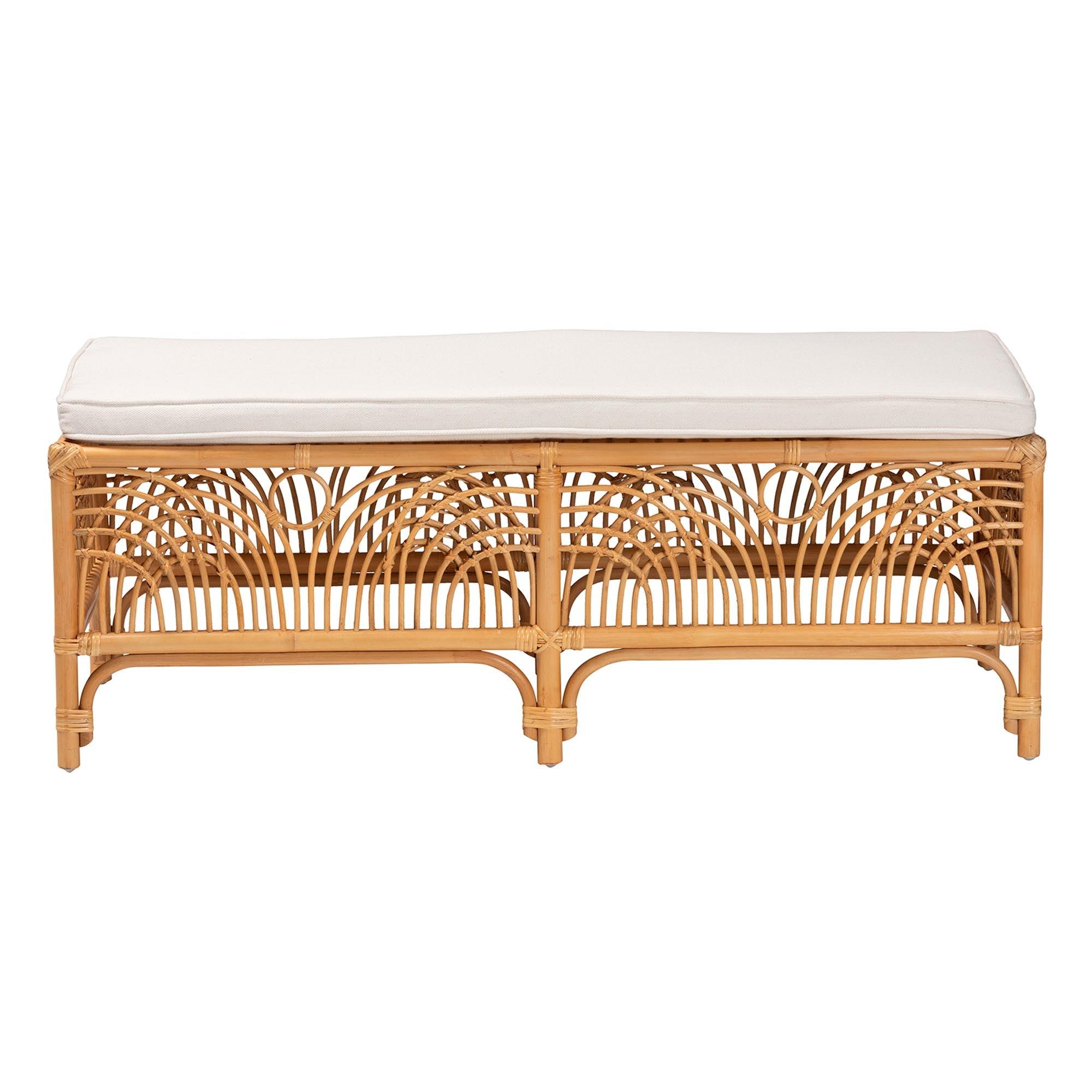 bali & pari Materra Modern bohemian Rattan Bench