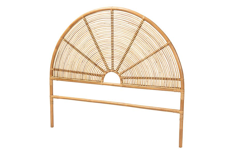 bali & pari Nina Modern Bohemian Honey Rattan Standalone Headboard