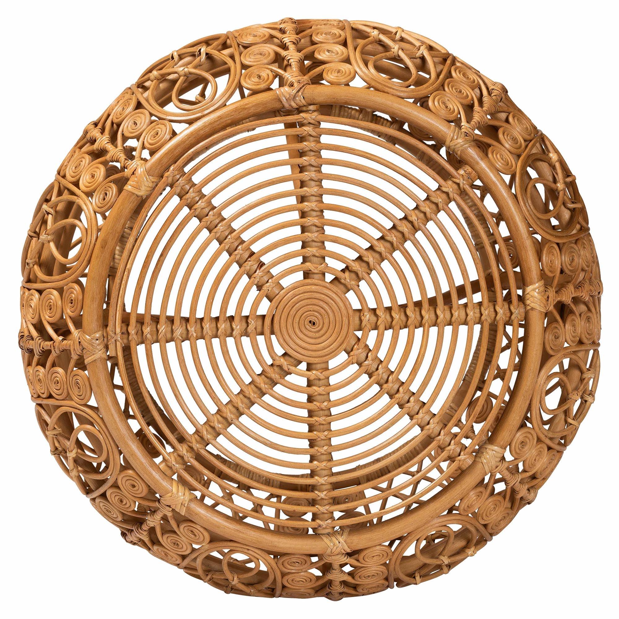 bali & pari Tiramisu Modern Bohemian Rattan Coffee Table