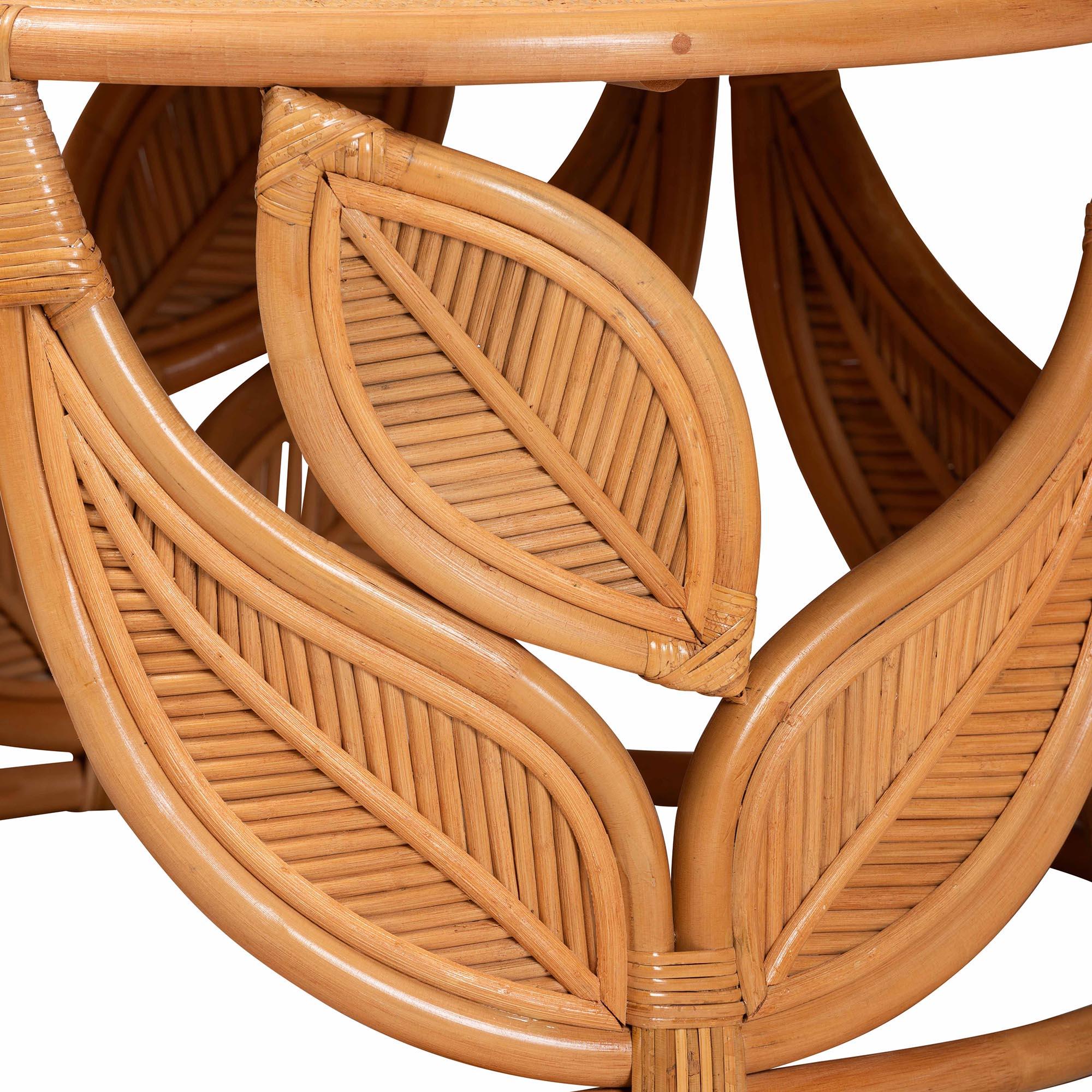 bali & pari Raflesia Modern Bohemian Rattan Coffee Table