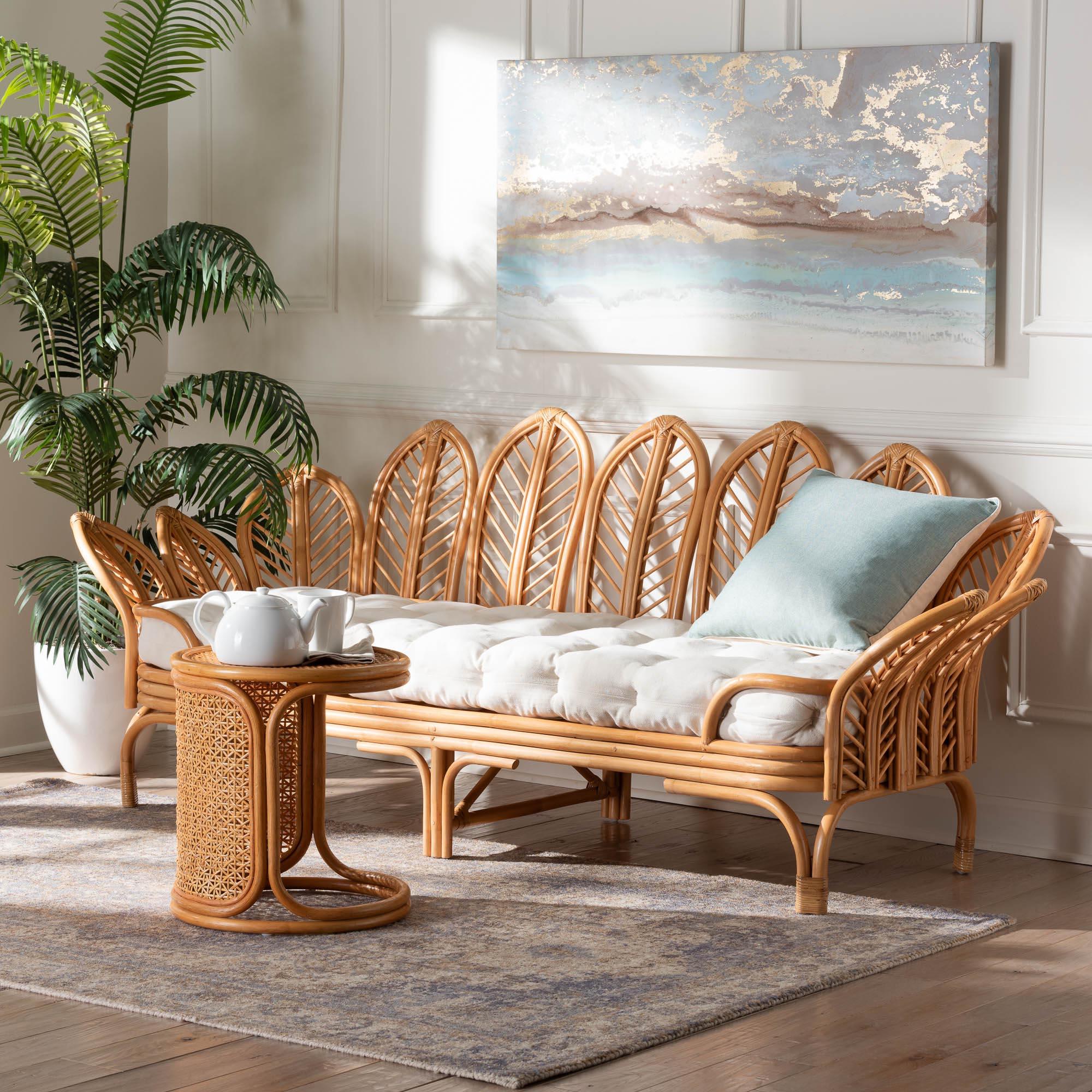 bali & pari Loften Bohemian Light Honey Rattan Daybed