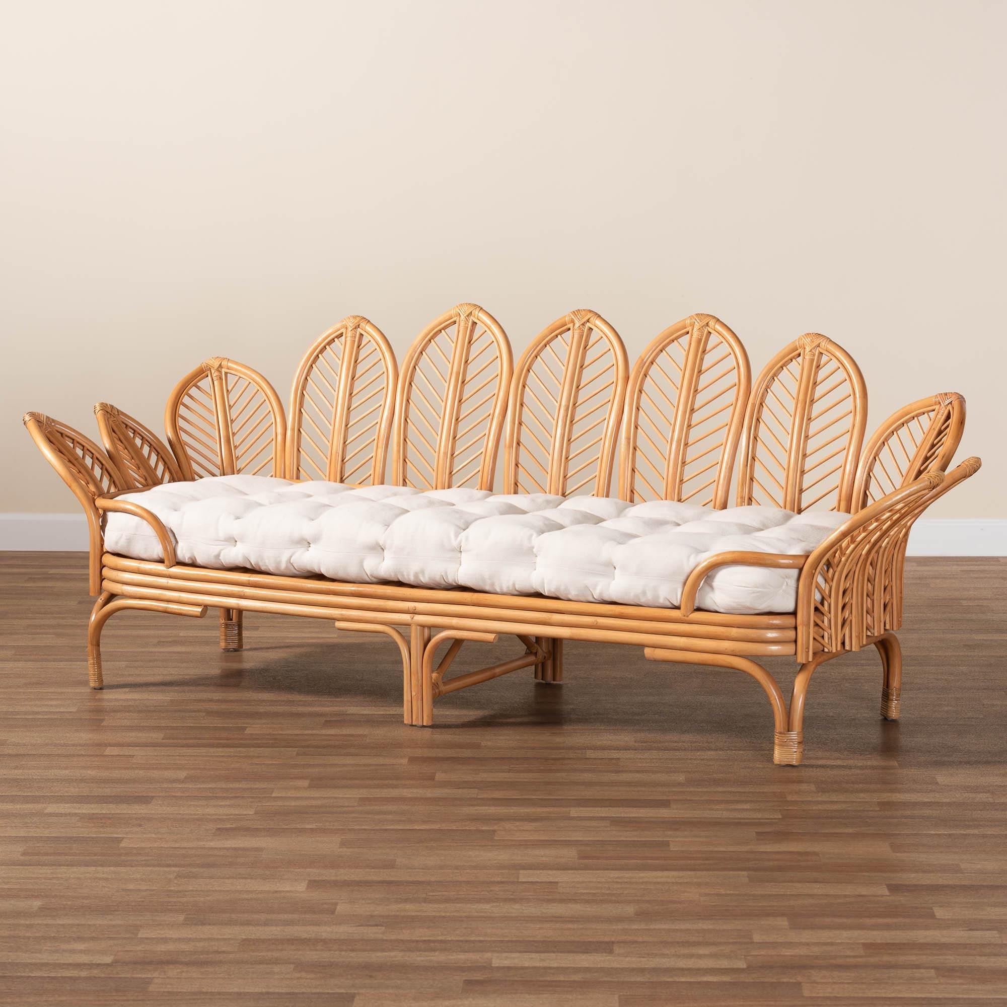 bali & pari Loften Bohemian Light Honey Rattan Daybed