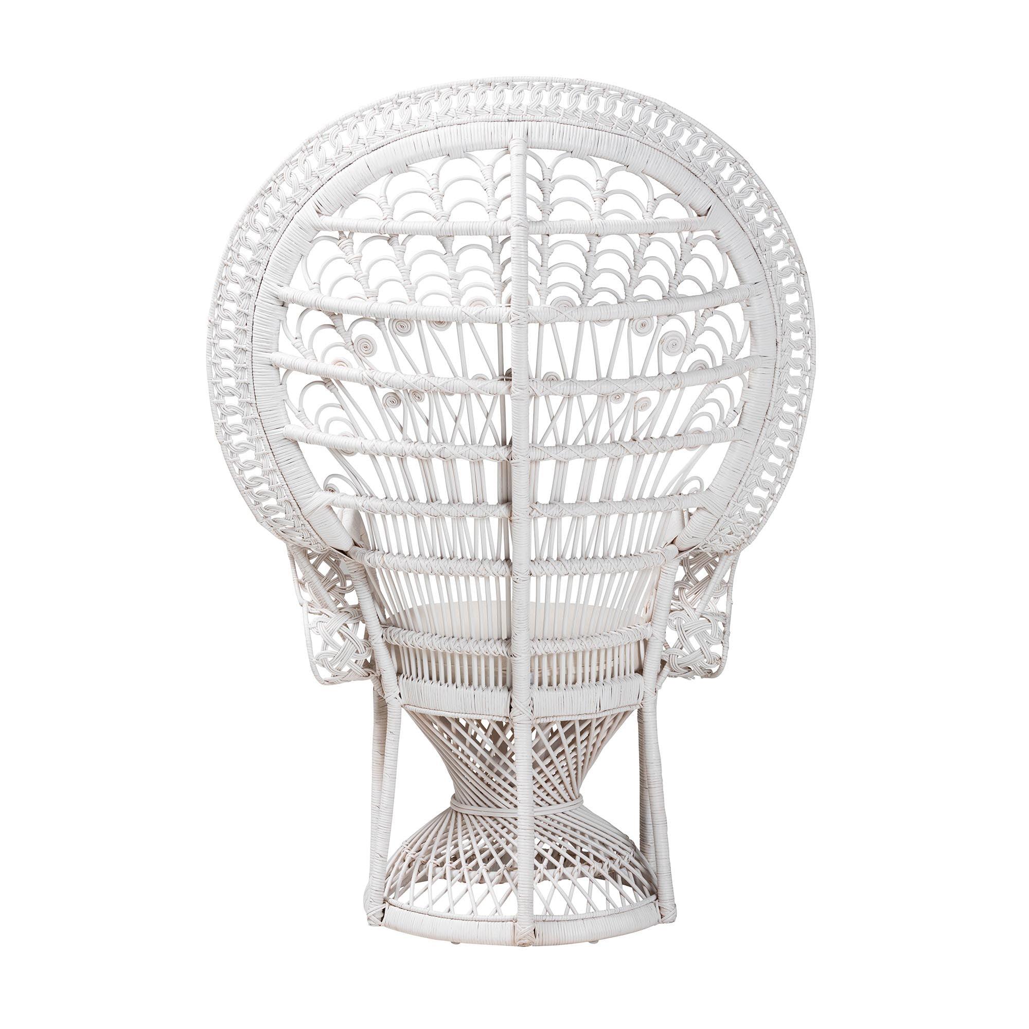 bali & pari Kallima Modern Bohemian Rattan Peacock Chair