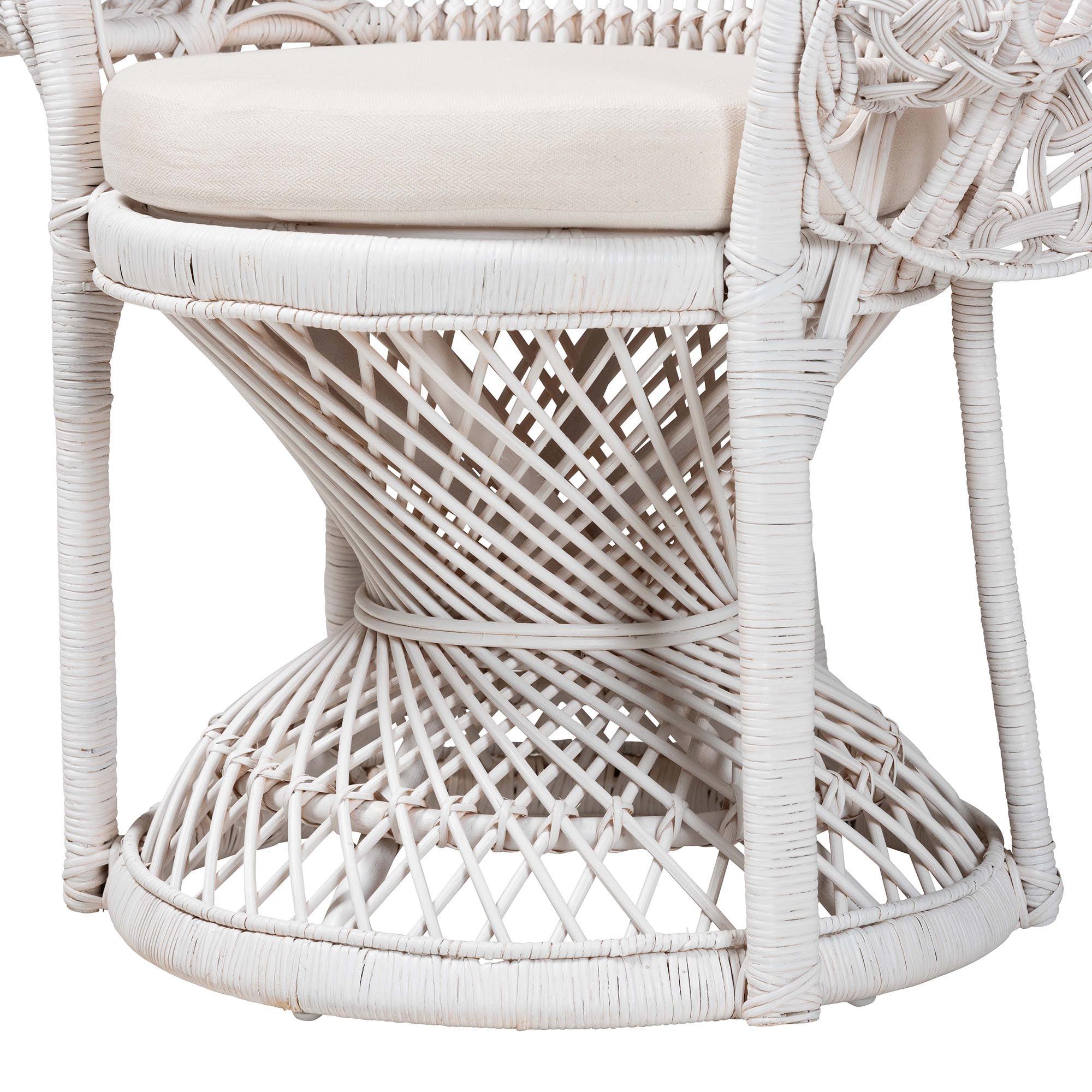 bali & pari Kallima Modern Bohemian Rattan Peacock Chair