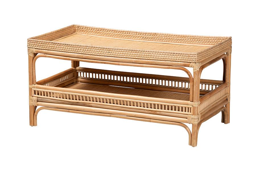 bali & pari Lombok Modern Bohemian Rattan Coffee Table