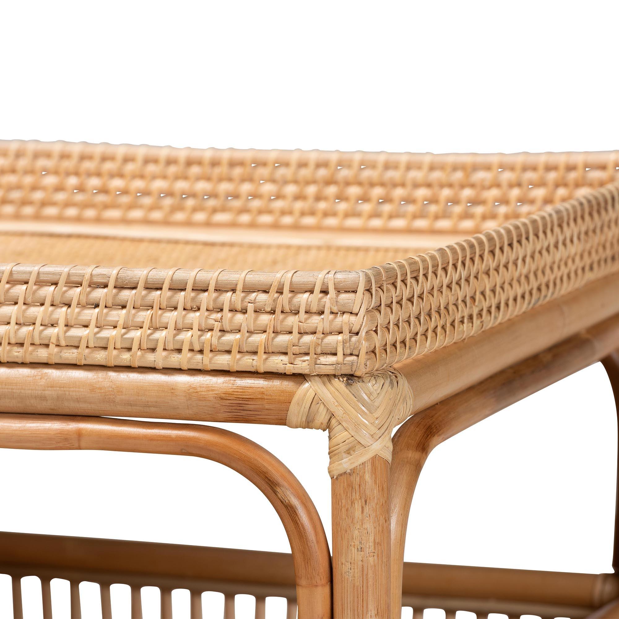 bali & pari Lombok Modern Bohemian Rattan Coffee Table