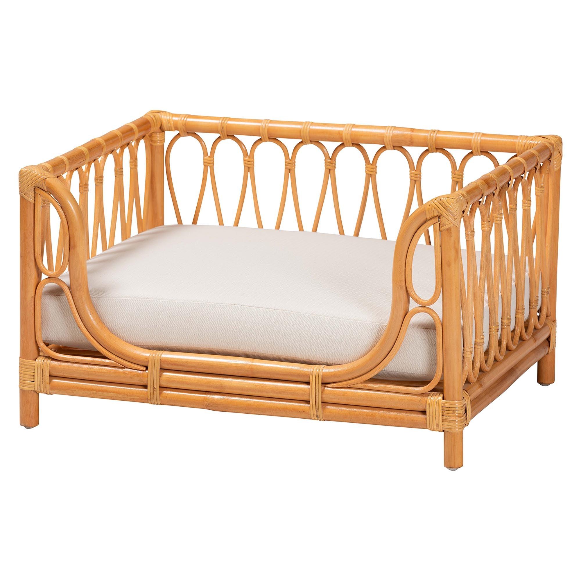 bali & pari Kierra Bohemian Honey Rattan Pet Bed