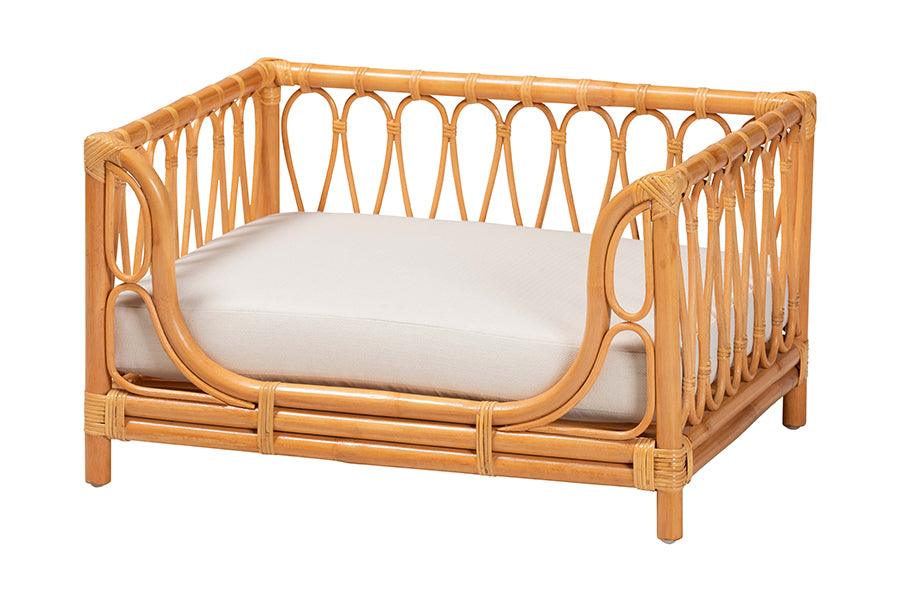 bali & pari Kierra Bohemian Honey Rattan Pet Bed