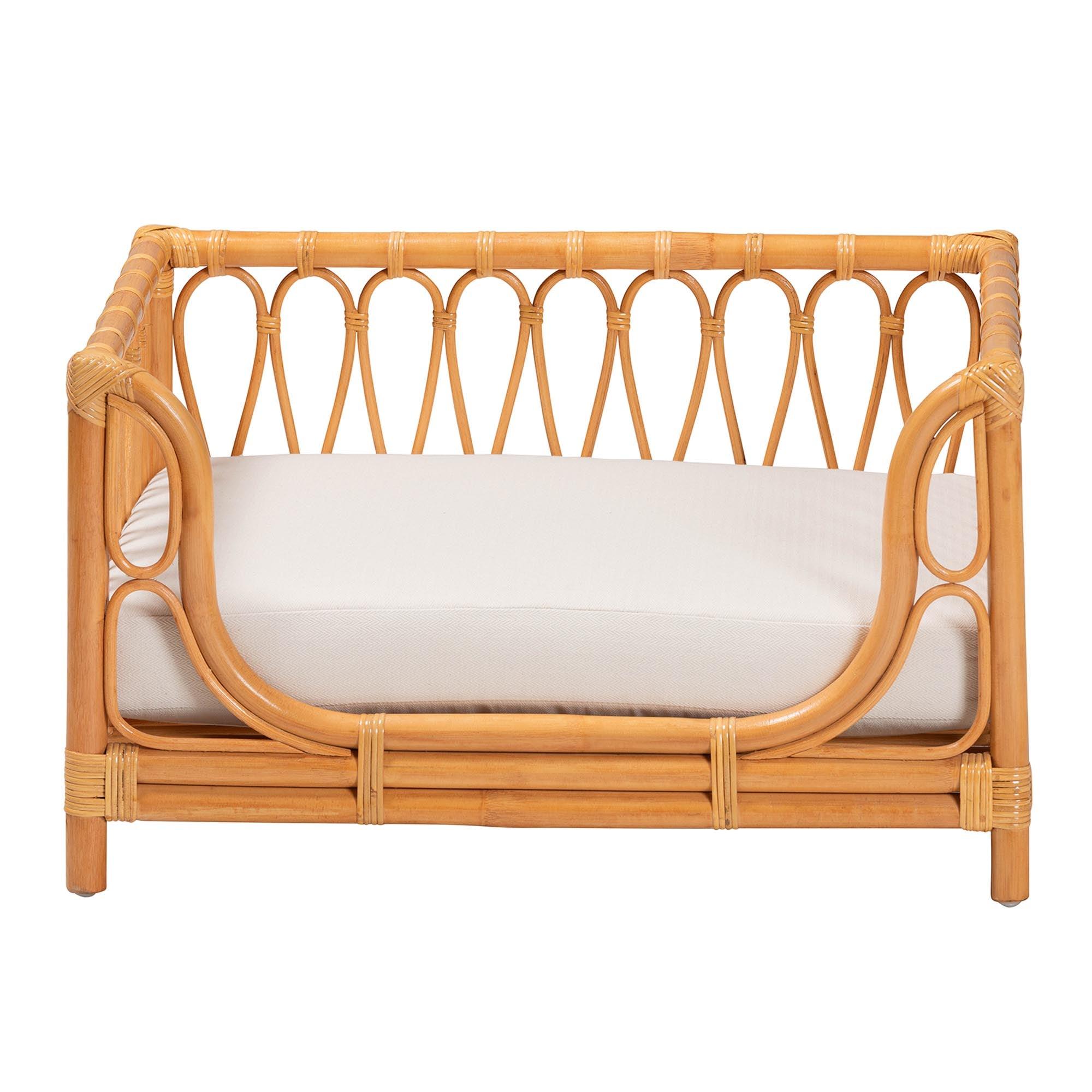 bali & pari Kierra Bohemian Honey Rattan Pet Bed